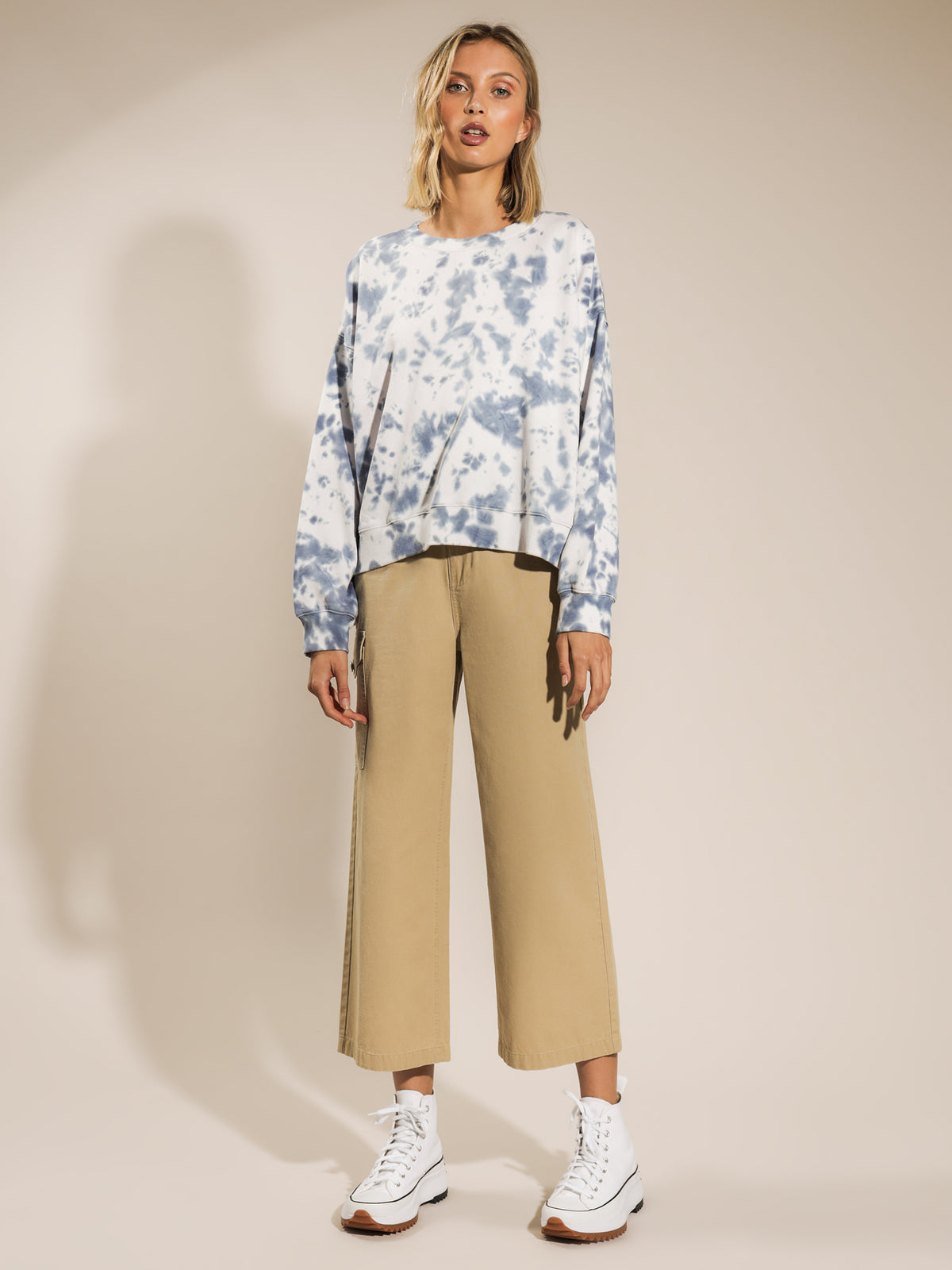 Beyond Her Beyond Tie Dye Sweater | Blue Tie Dye