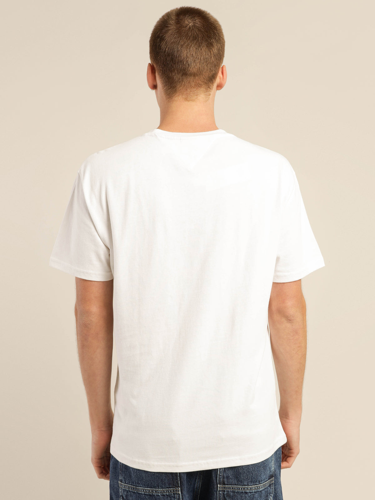 Organic Cotton Jersey Logo T-Shirt in White