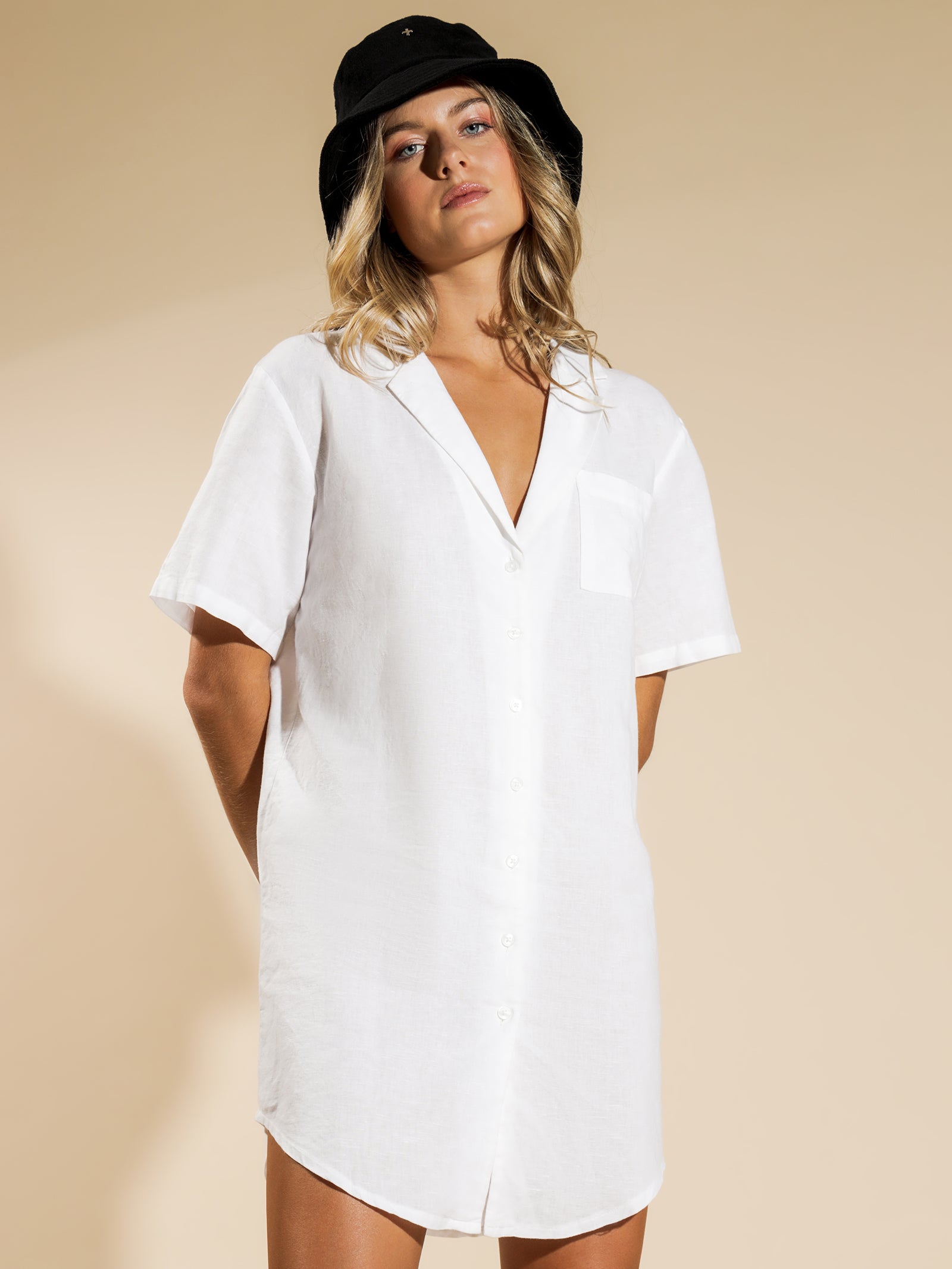 Ezra Linen Shirt Dress