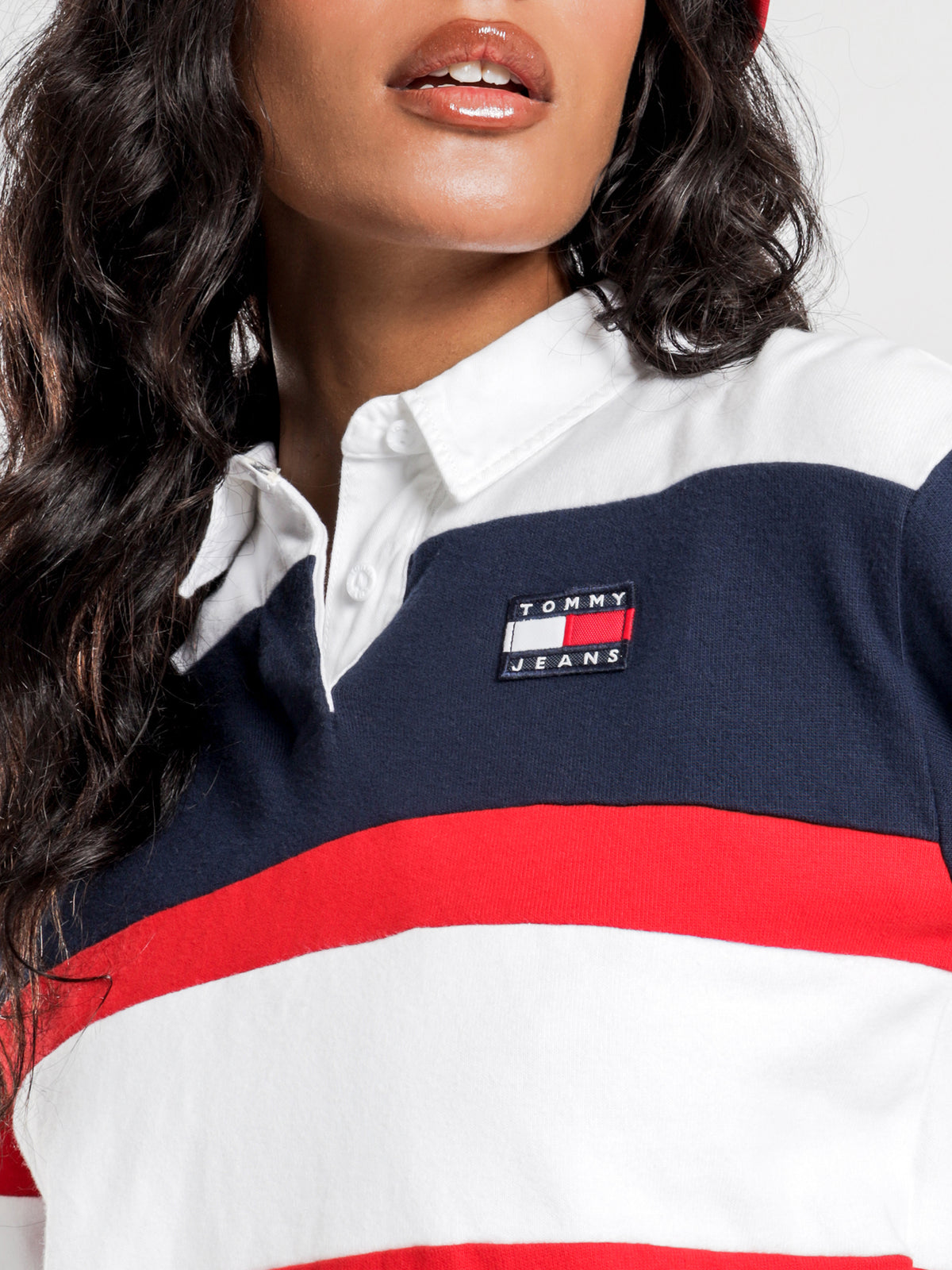 Badge Rugby Polo in Faded Ink &amp; Multi