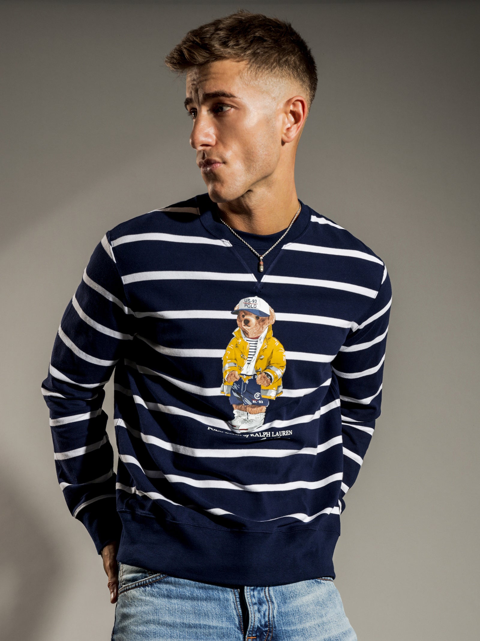 Bear Mesh Long Sleeve T-Shirt