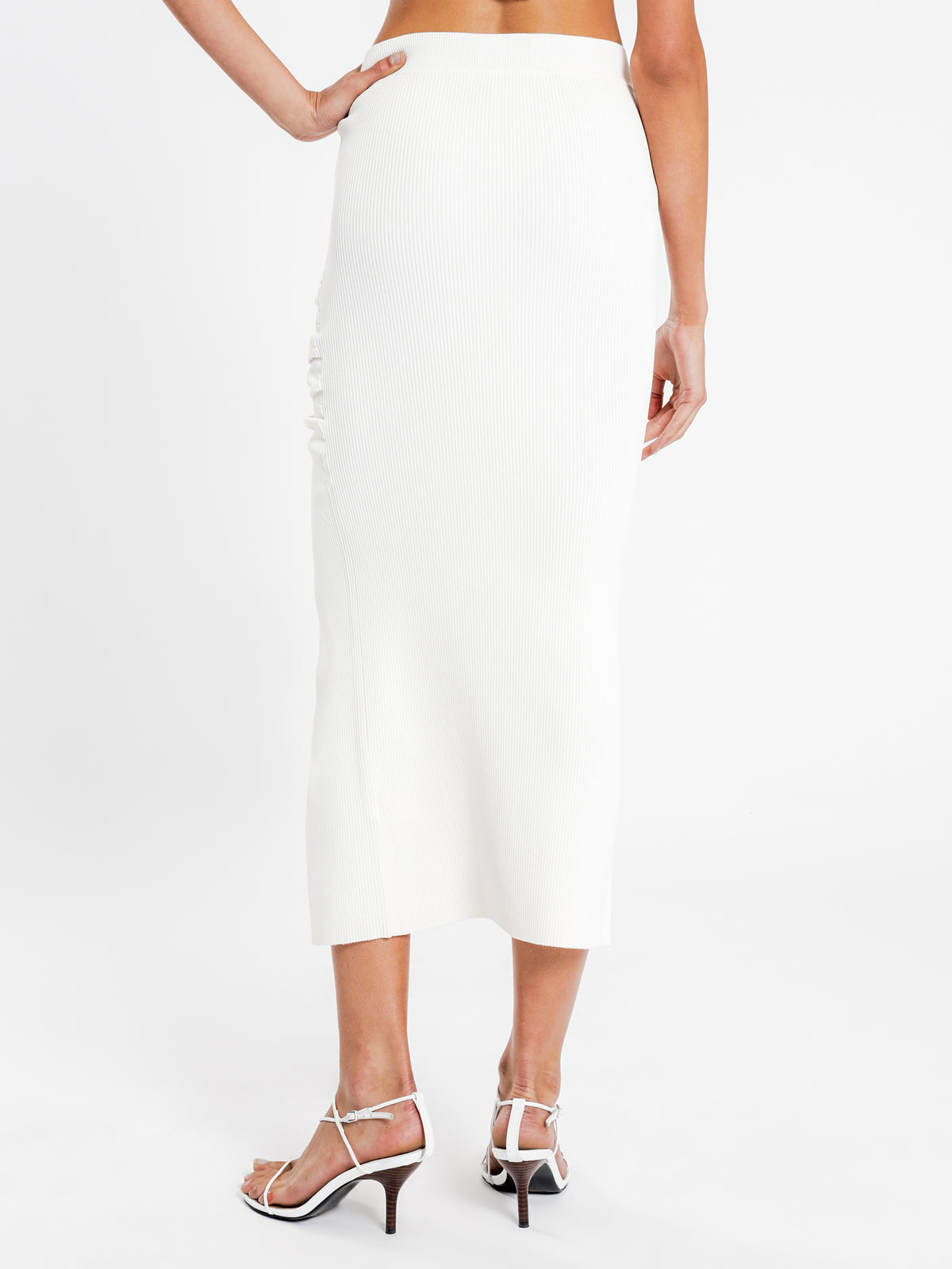 Lola Midi Skirt in Off White