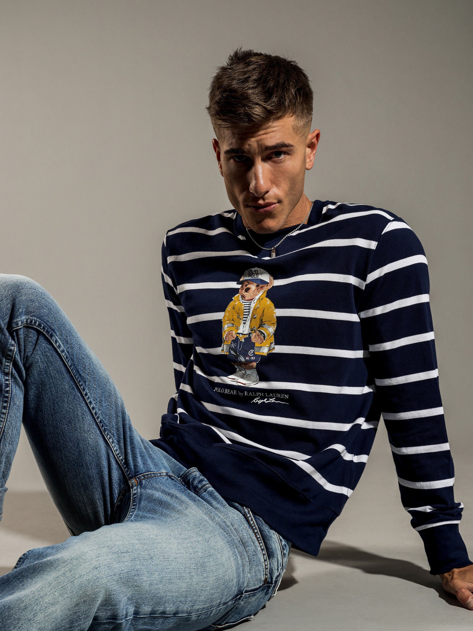 Bear Mesh Long Sleeve T-Shirt