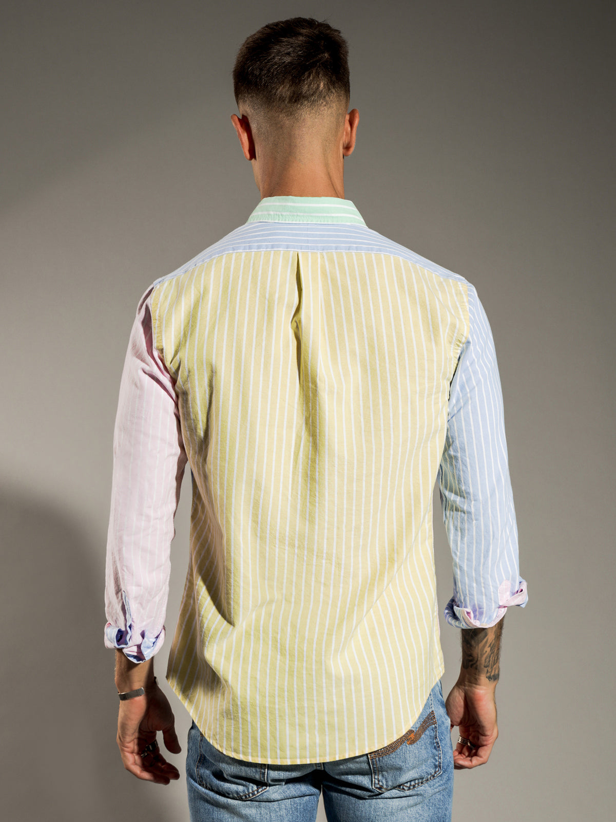 Button Down Oxford Shirt in Stripe Fun Mix