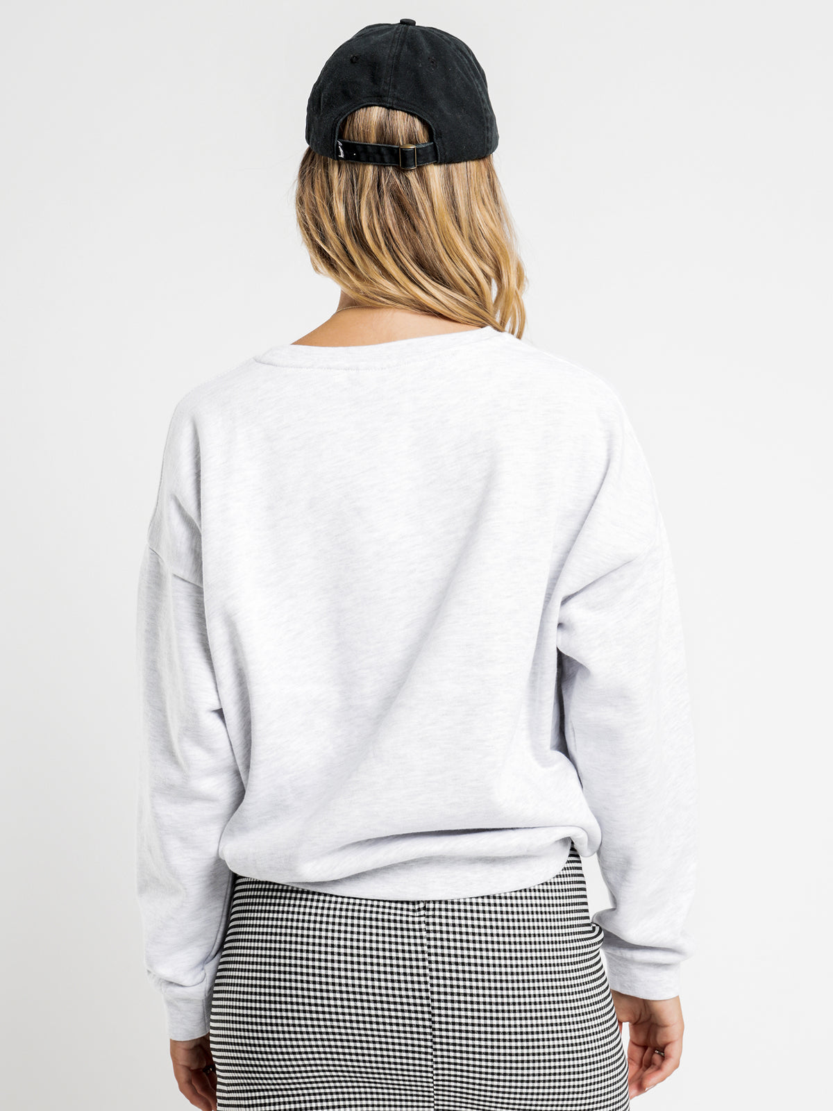Cities Oversized Crew Jumper in Snow Marle
