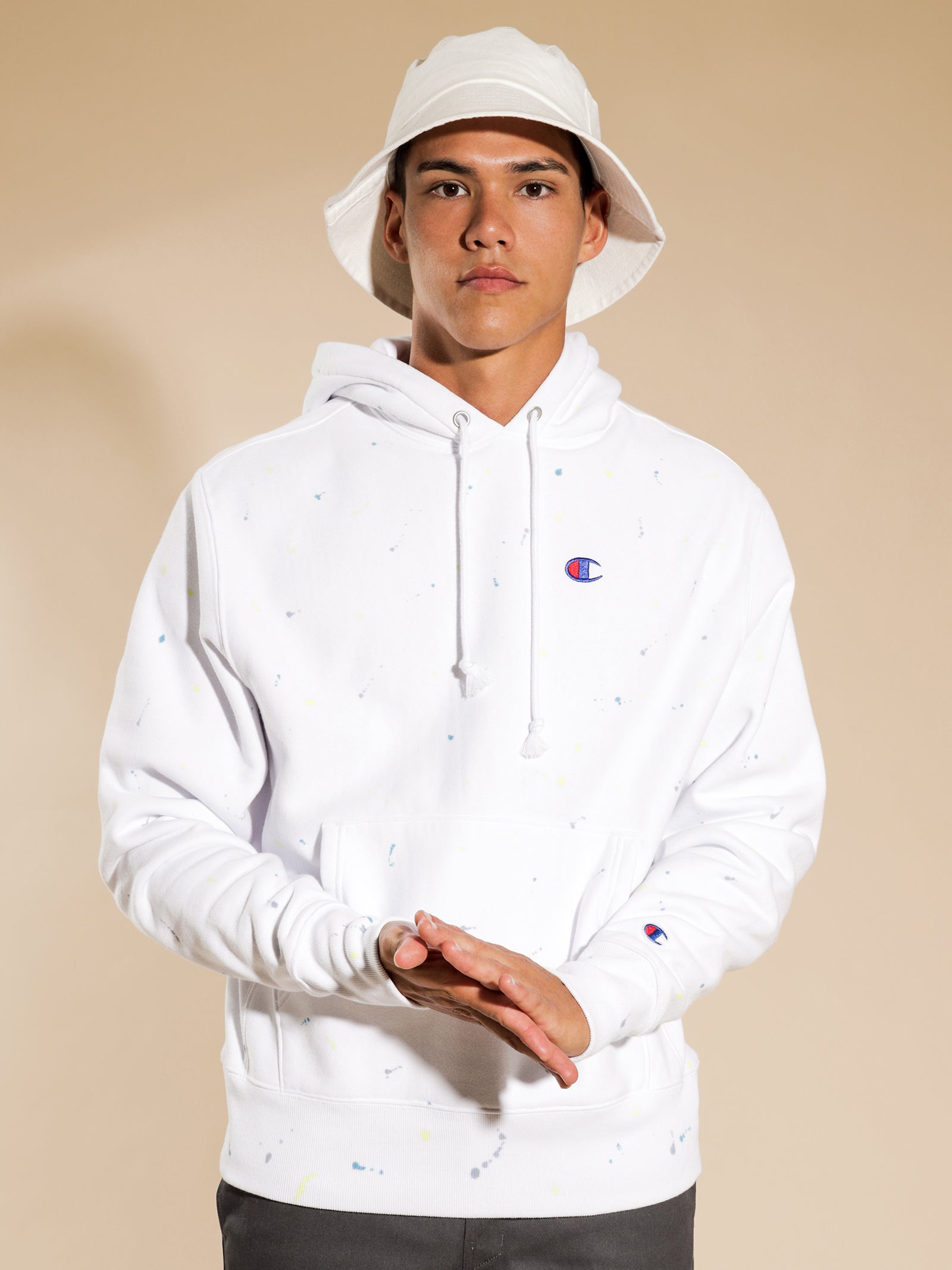 Paint Splatter Reverse Weave Hoodie