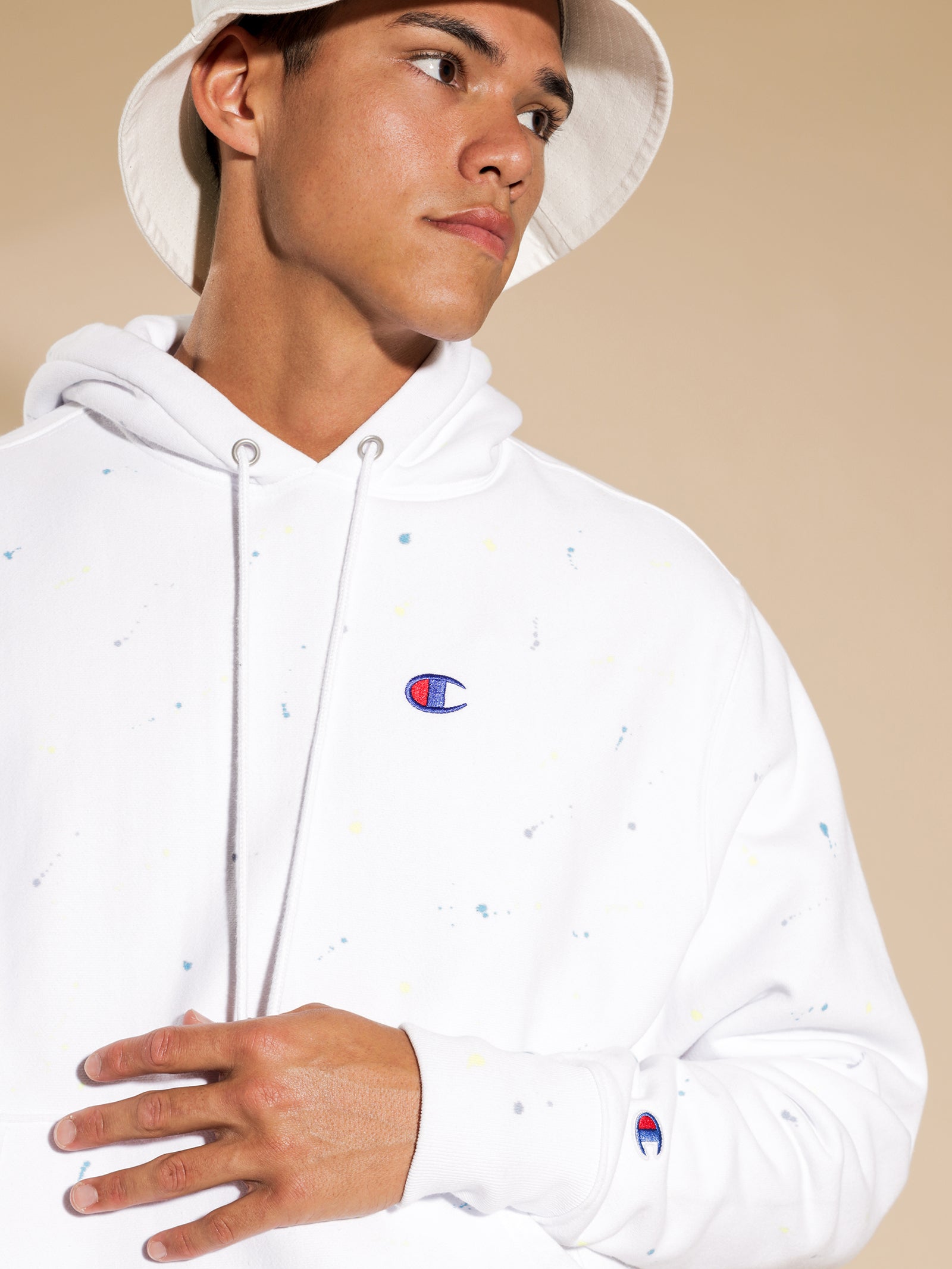 Paint Splatter Reverse Weave Hoodie