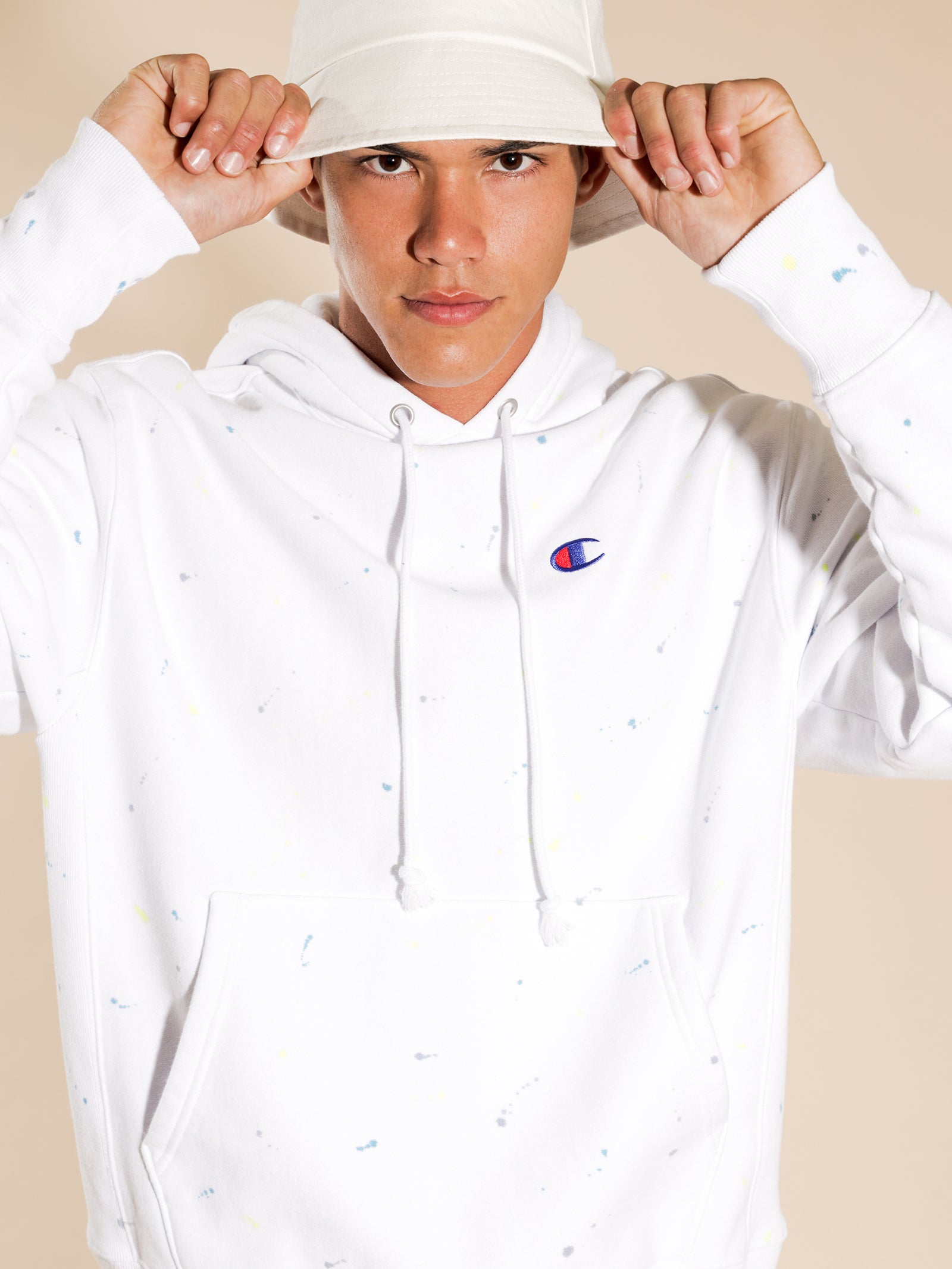 Paint Splatter Reverse Weave Hoodie