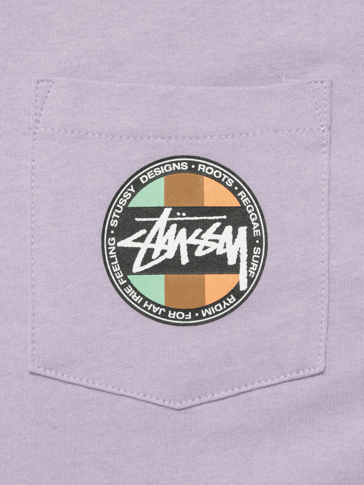 Surf Dot Pocket T-Shirt in Lilac