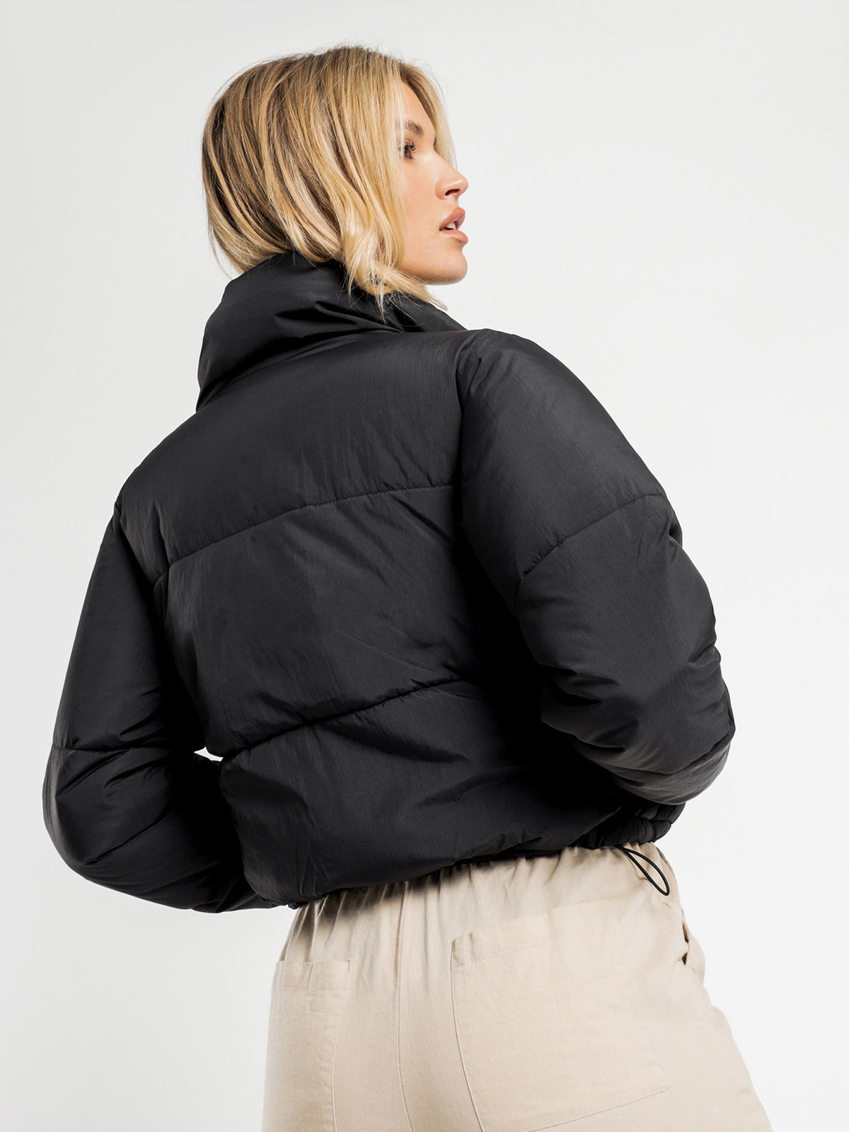 Topher Puffer Jacket in Black