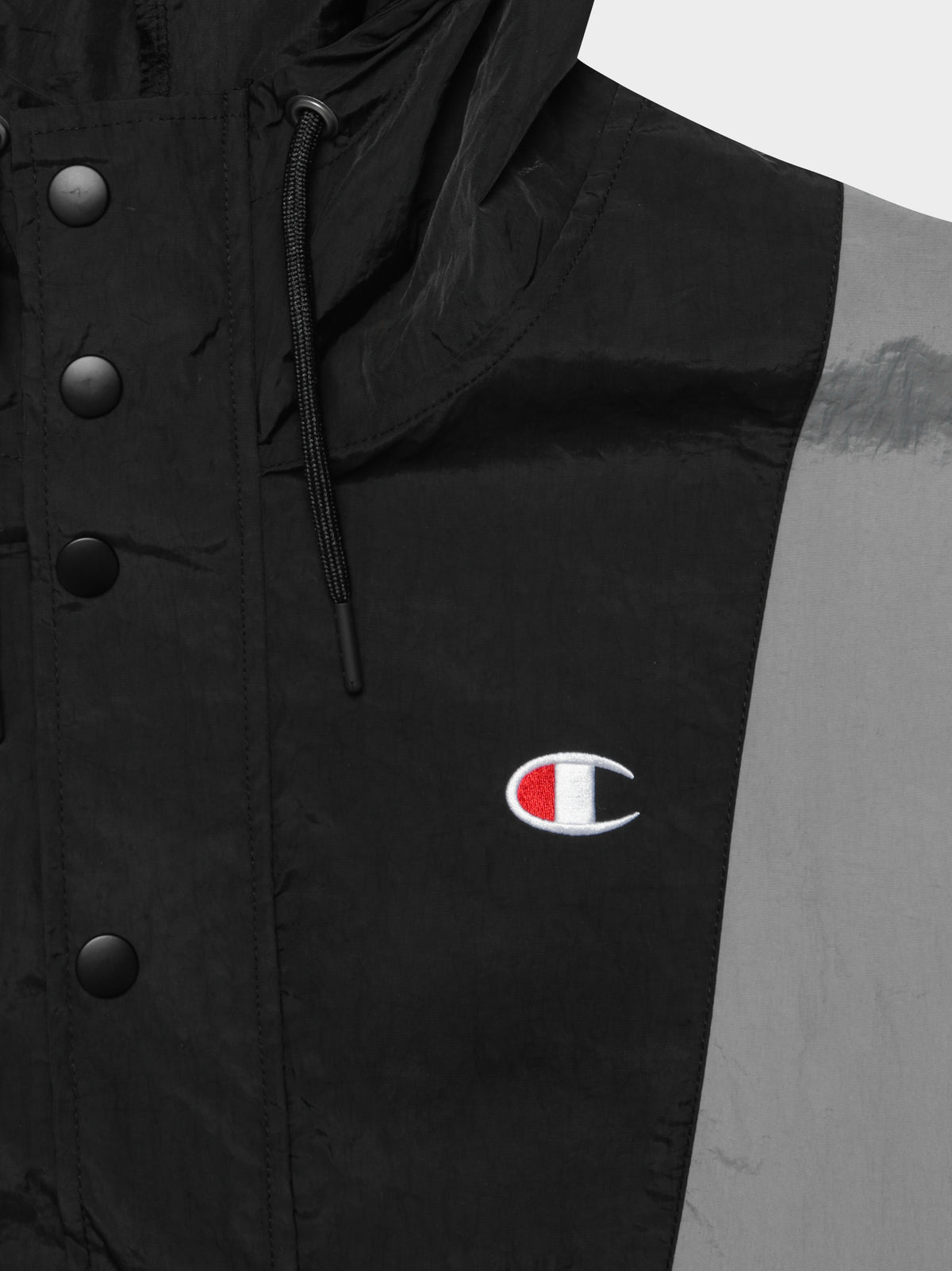 Nylon Anorak Jacket in Black