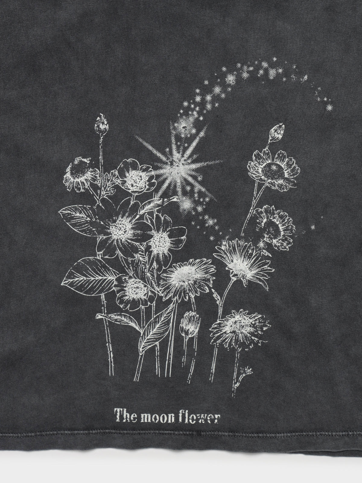 Moon Flower T-Shirt in Black Acid