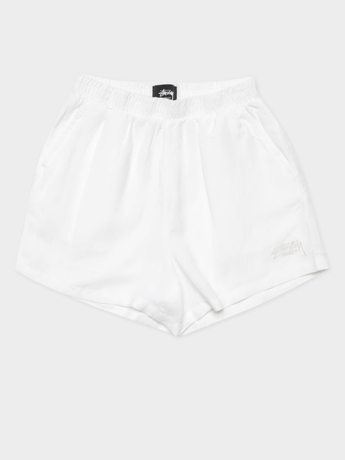 Designs Linen Shorts in White