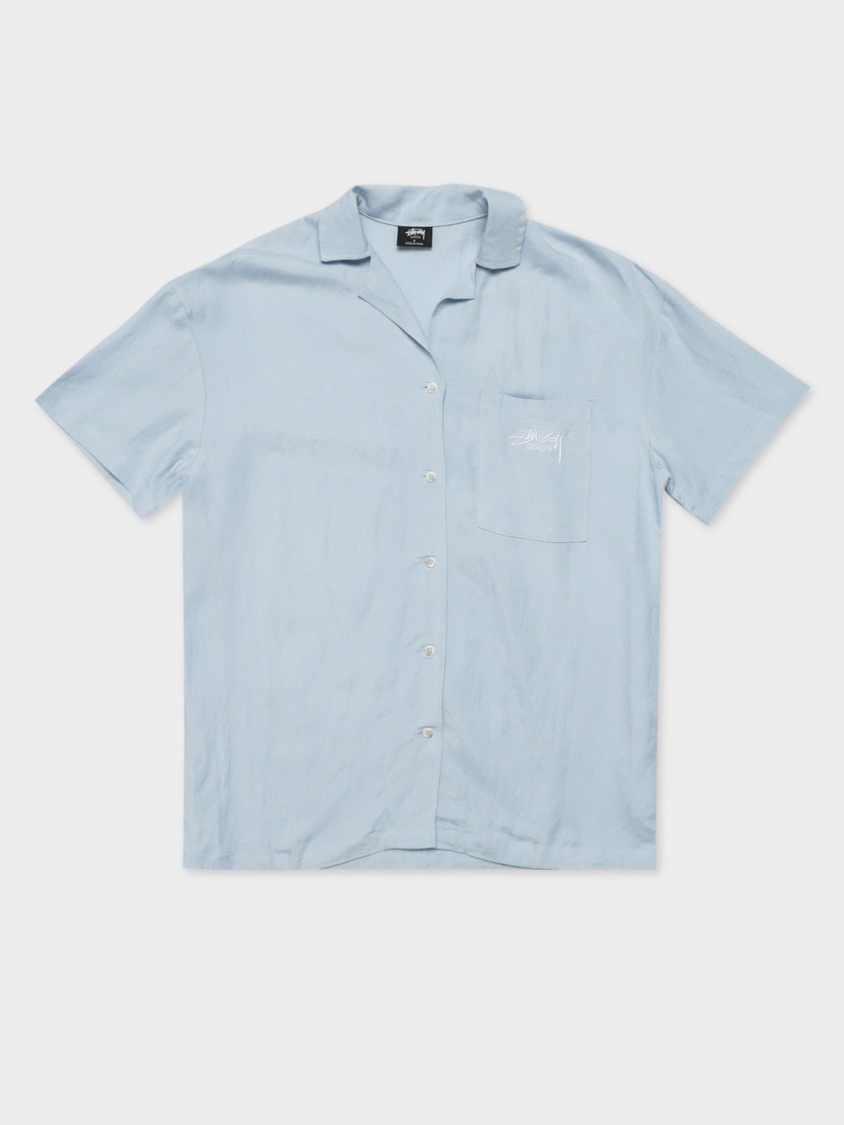 Designs Linen Oversized Shirt in Blue