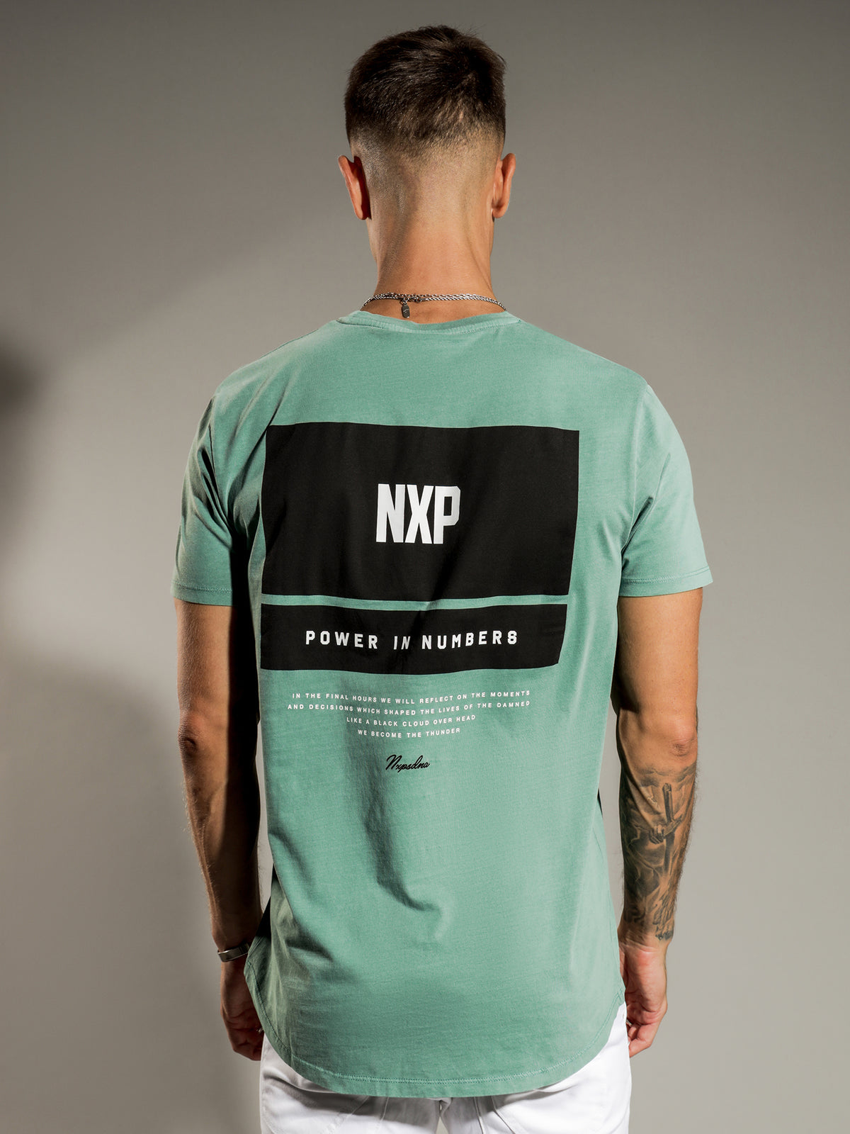 Final Hours Scoop Back T-Shirt in Pigment Teal