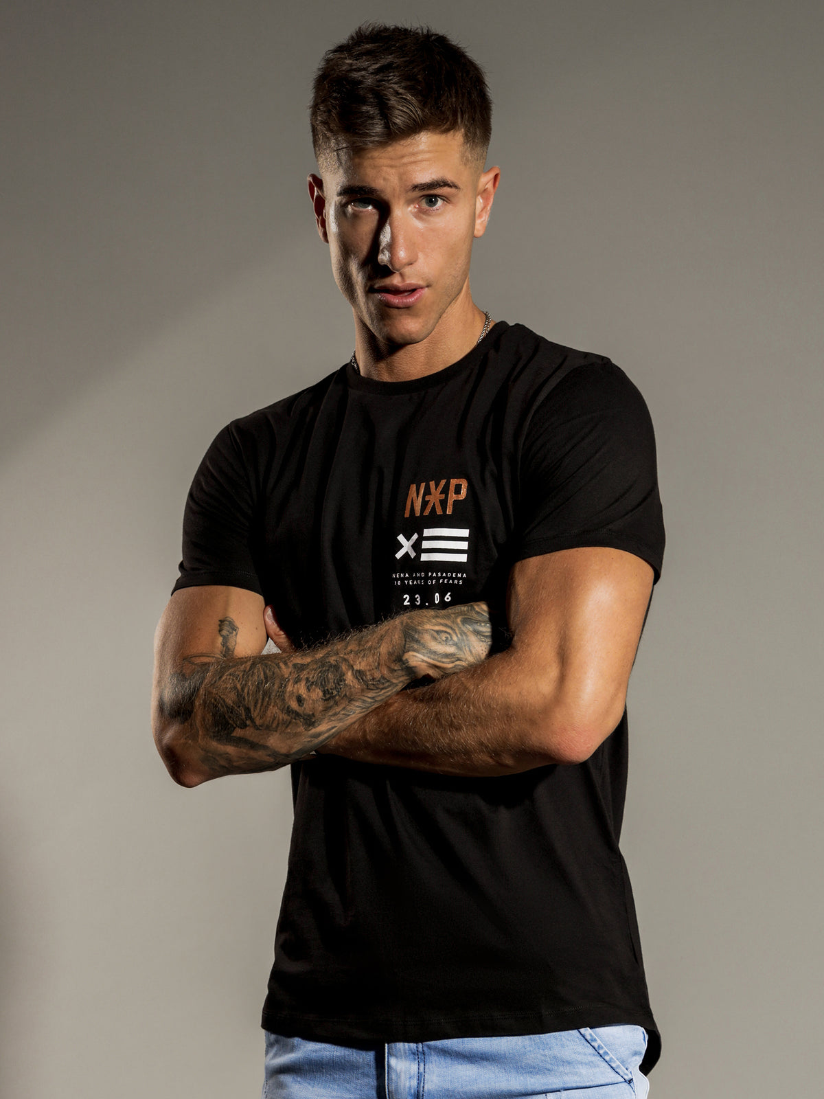 Defence Cape Back T-Shirt in Black
