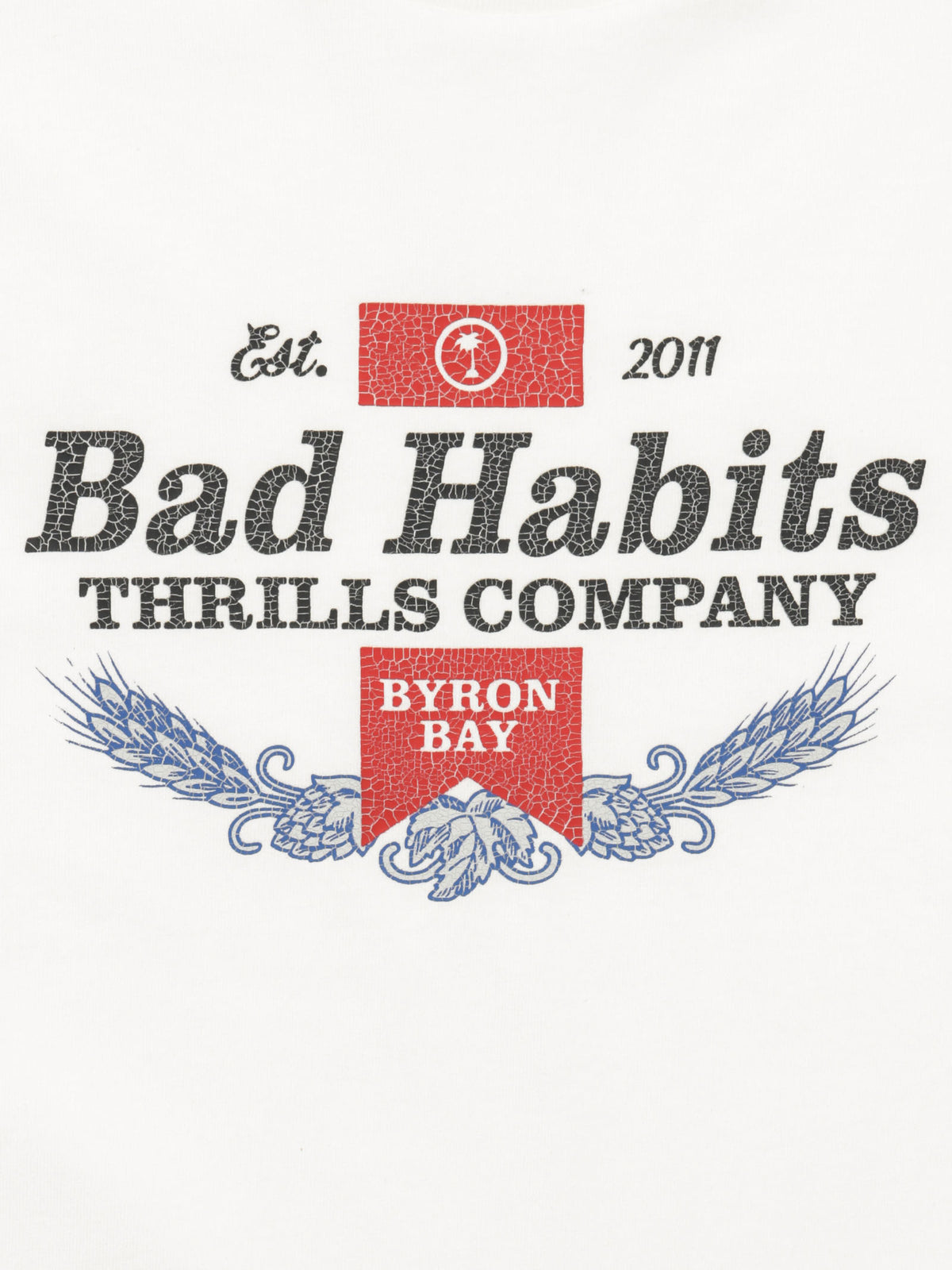 Bad Habits Merch T-Shirt in Dirty White