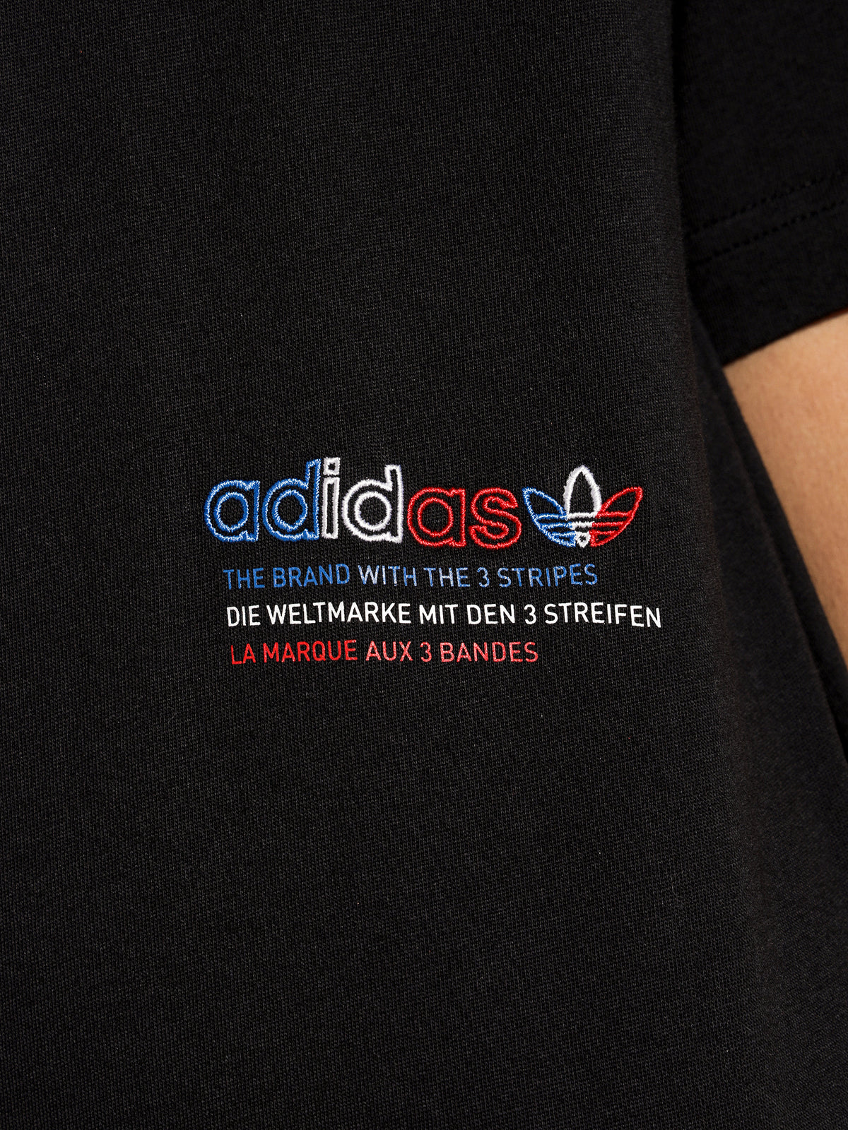 Adicolor Tricolor Oversized T-Shirt in Black