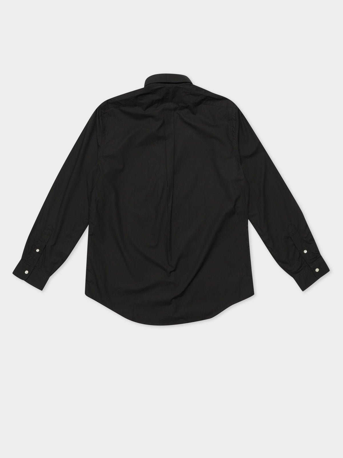 Comfort Fit Natural Stretch Poplin Shirt in Black