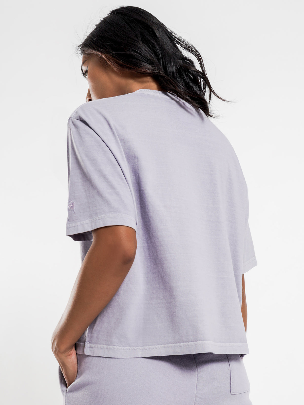 Text Washed Oversized T-Shirt in Quail
