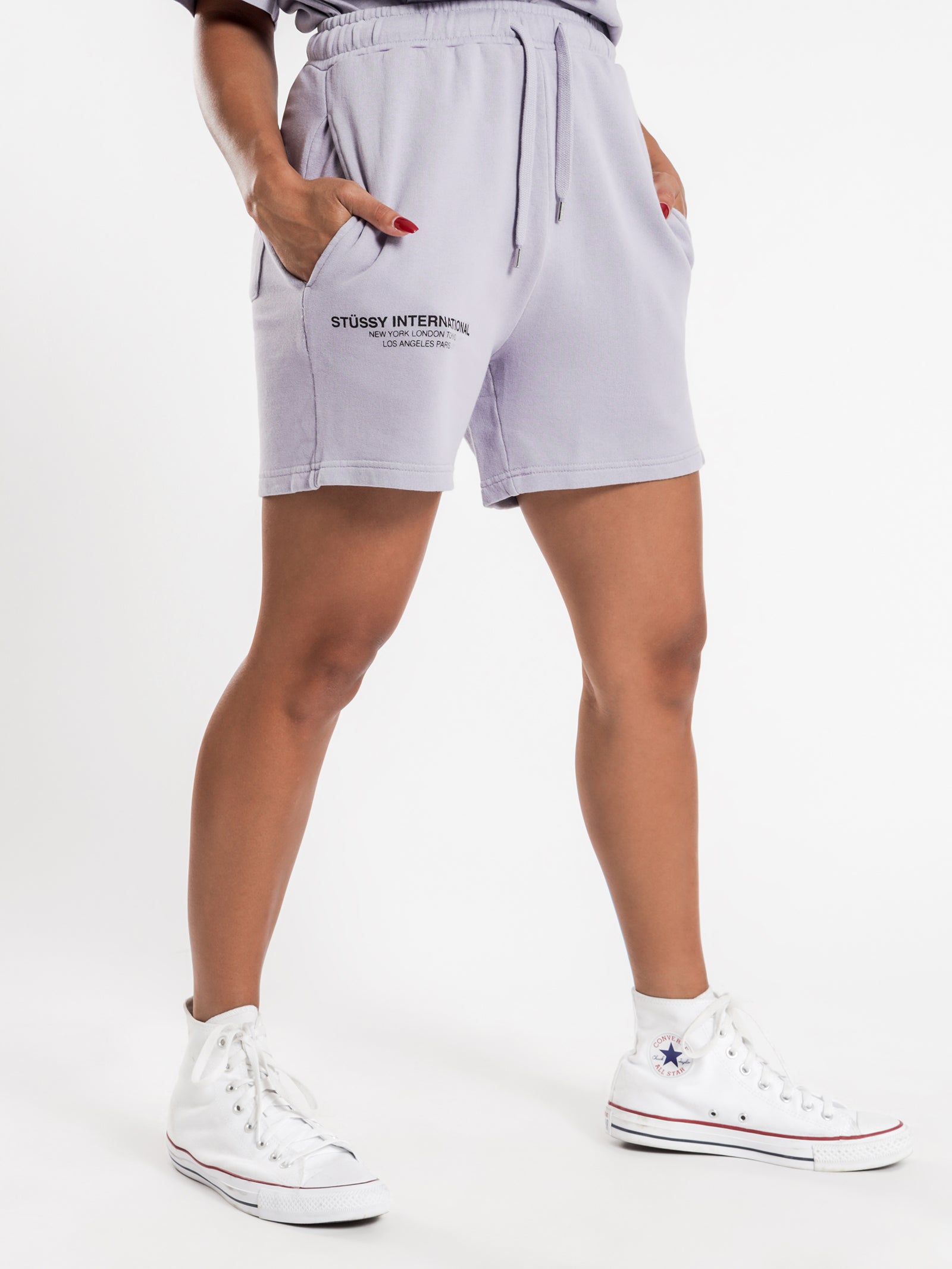 Text Low Waisted Shorts
