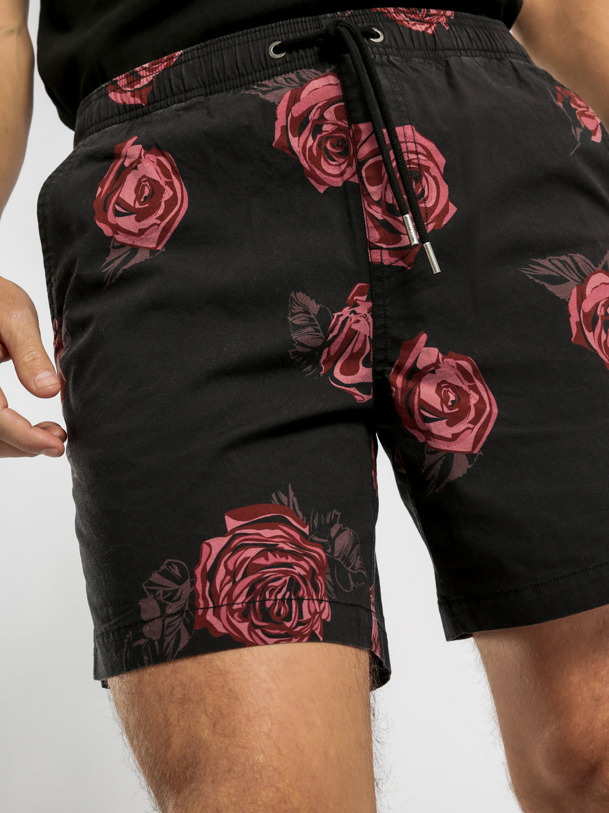 Roses Swim Shorts in Black