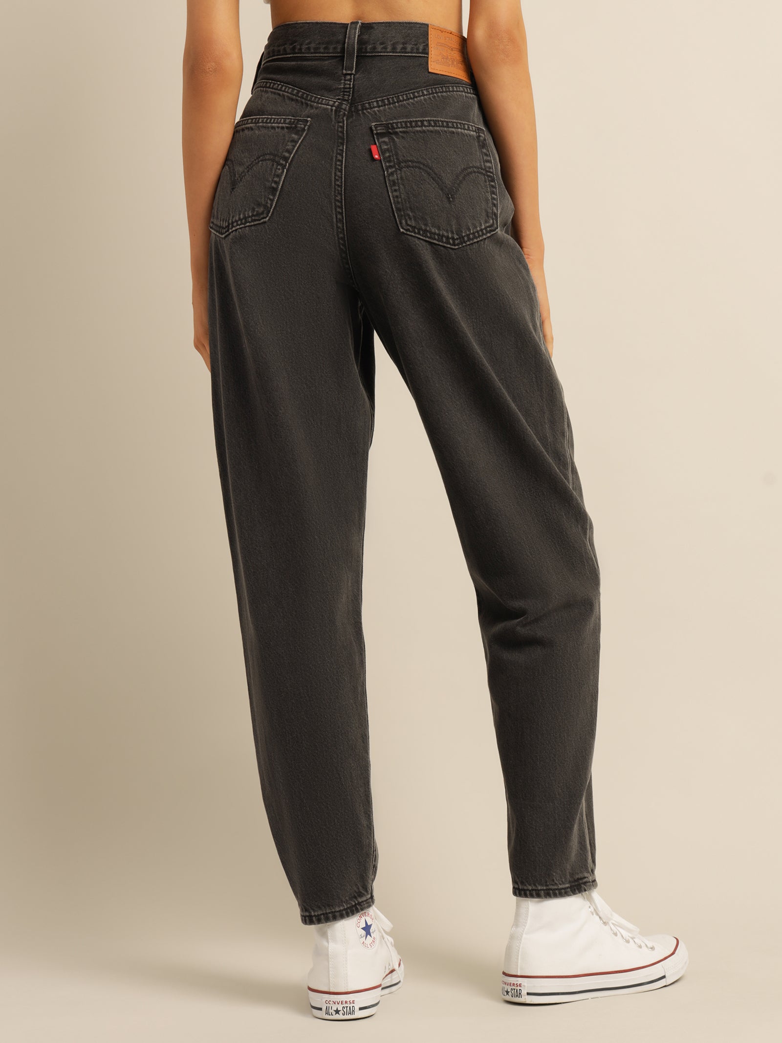 High-Waisted Loose Taper Jean