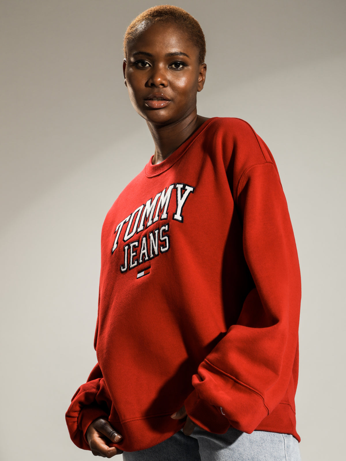 Tommy Hilfiger Collegiate Crew Jumper | Wine