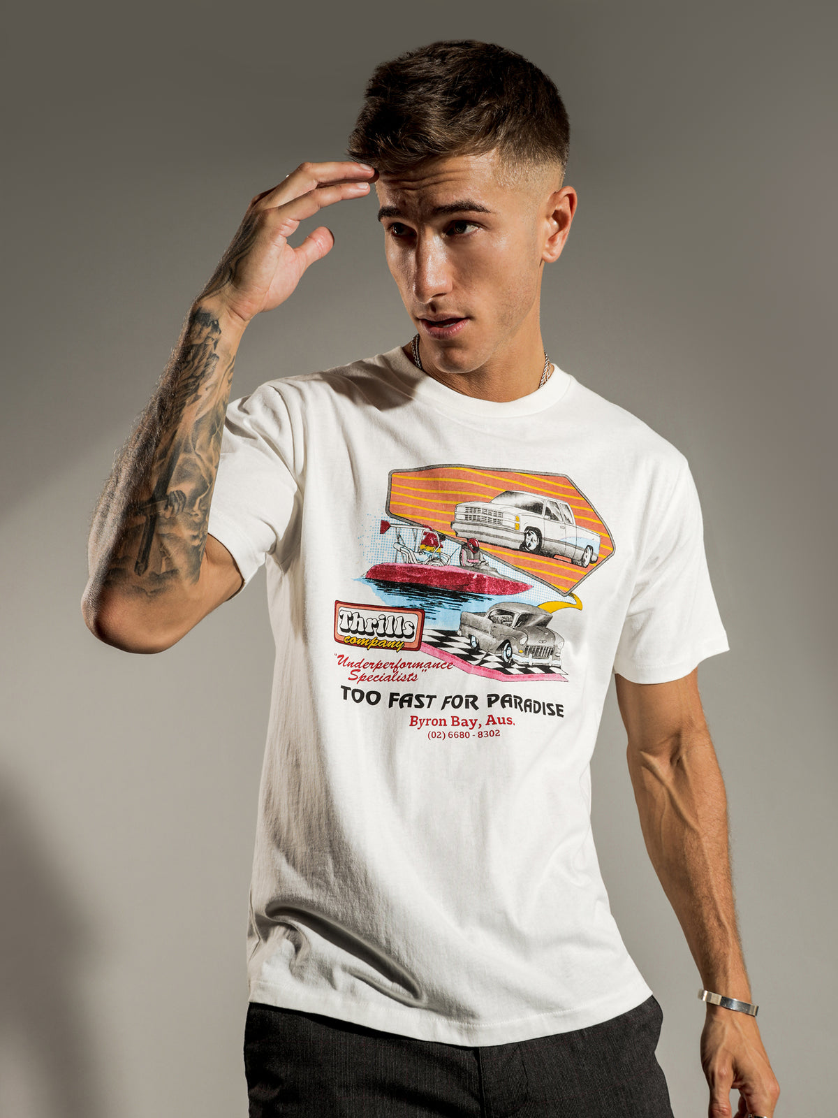 Speedsters Merch Fit T-Shirt in White