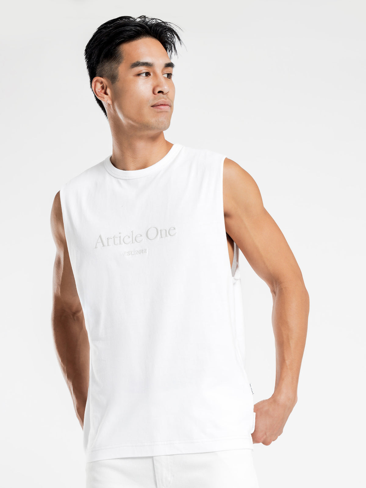 Heritage Muscle T-Shirt in White