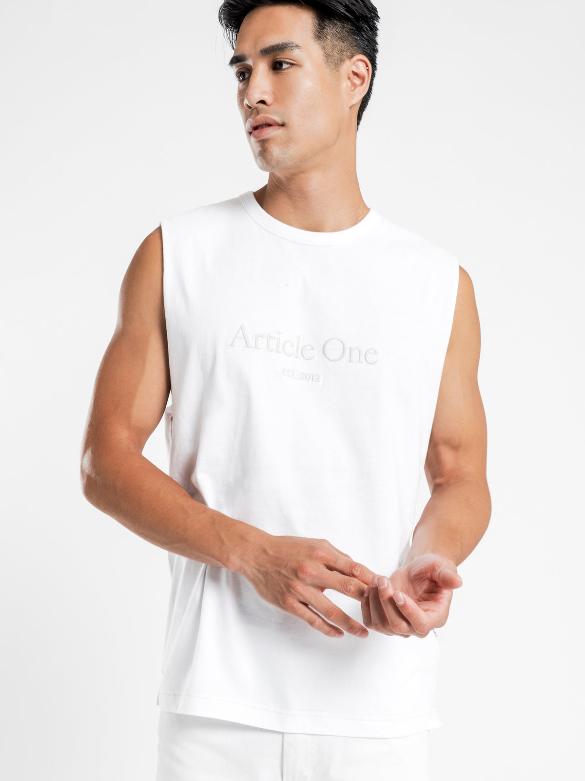 Heritage Muscle T-Shirt in White