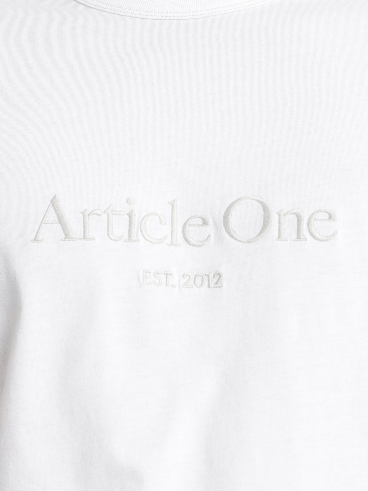 Article One Heritage Logo T-Shirt | White