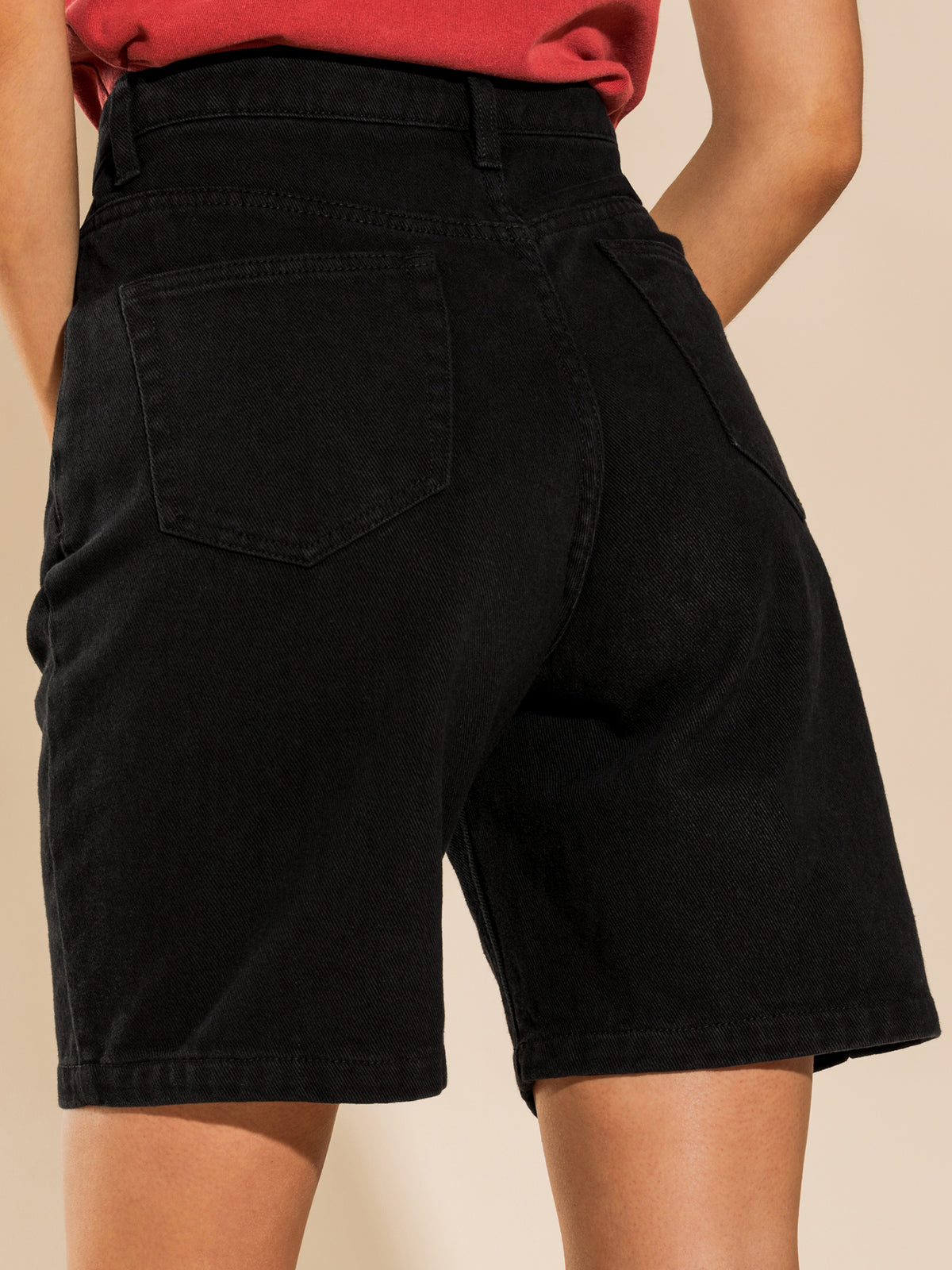 Mable Dad Shorts in Washed Black