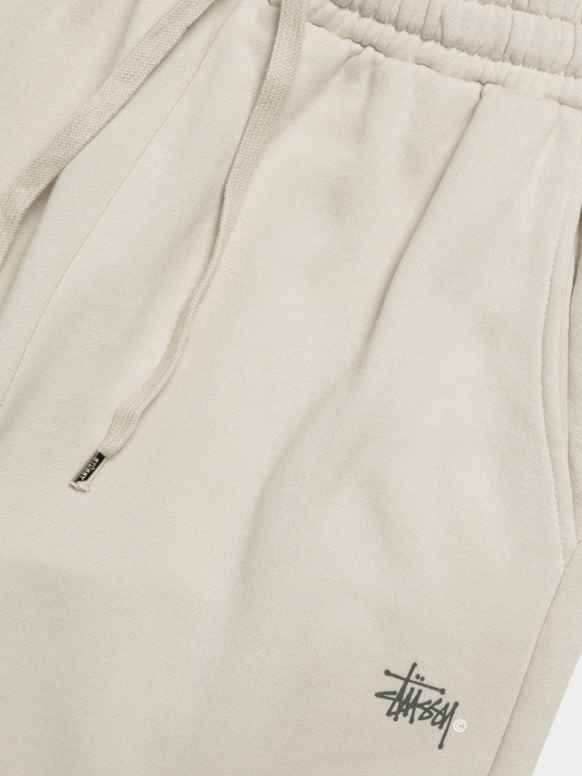 Pigment Recycled Trackpants in White Sand