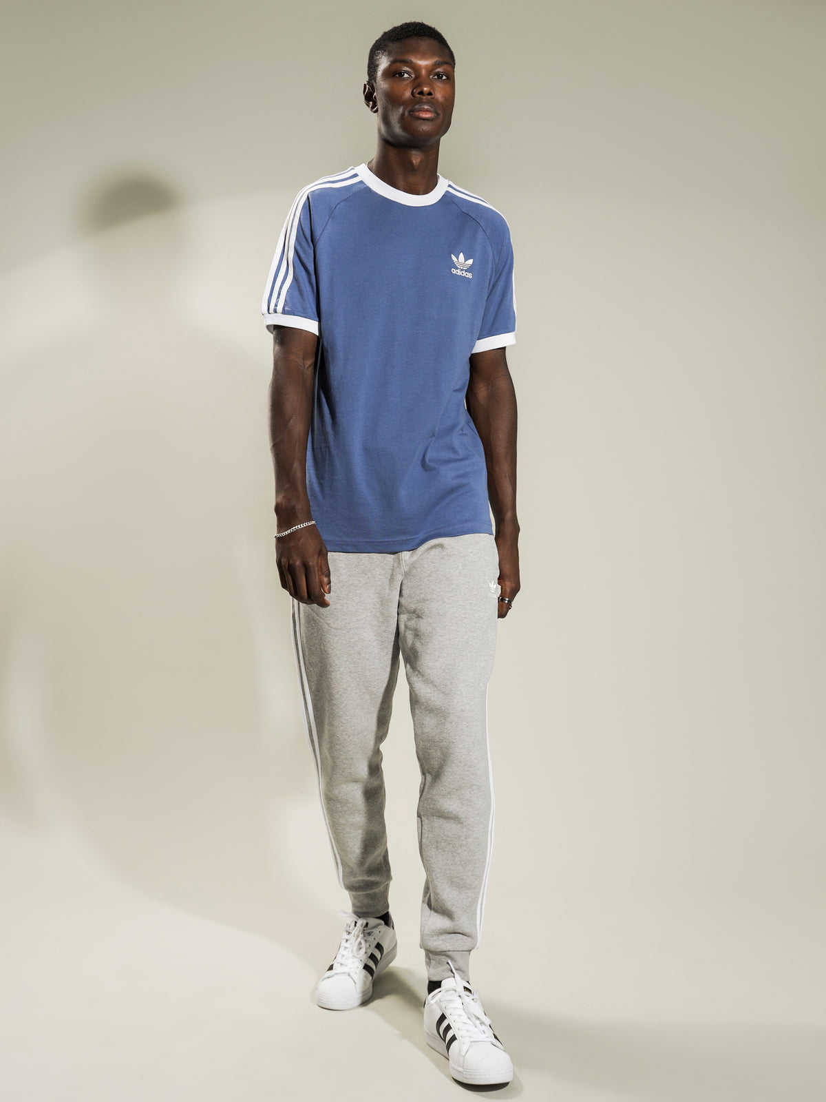 Adidas 3 Stripes T-Shirt | Blue