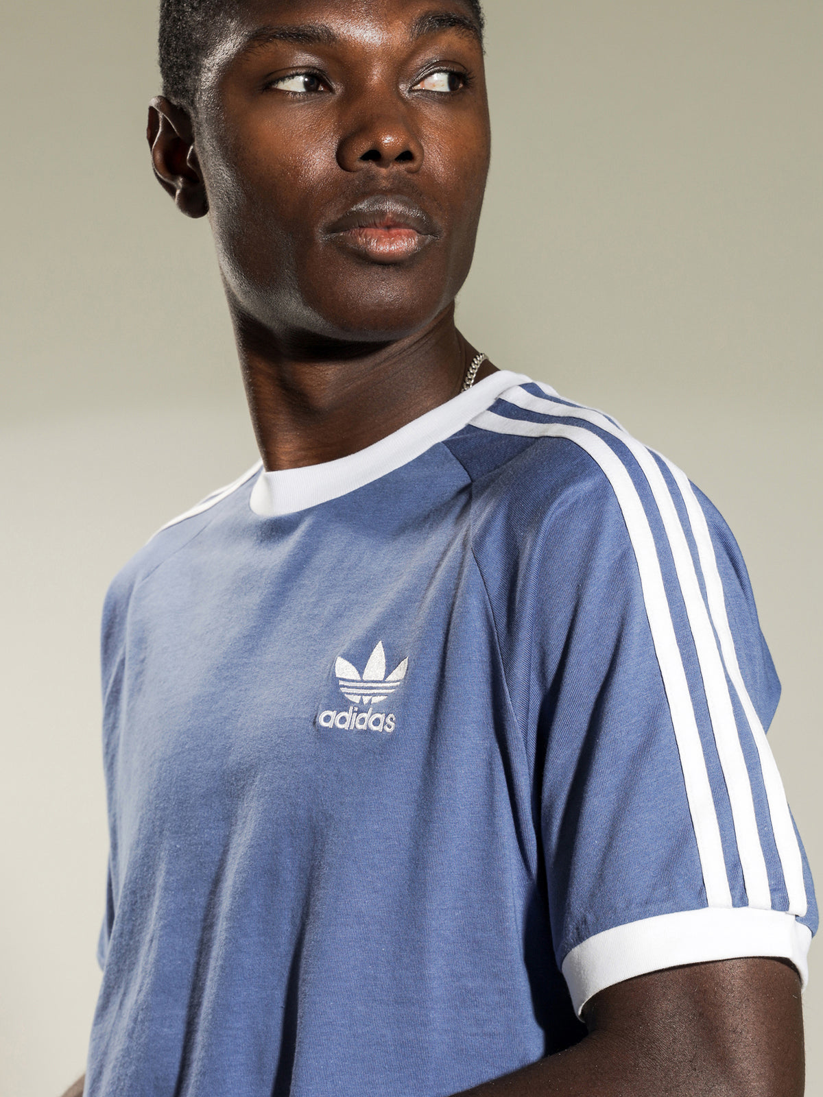Adidas 3 Stripes T-Shirt | Blue