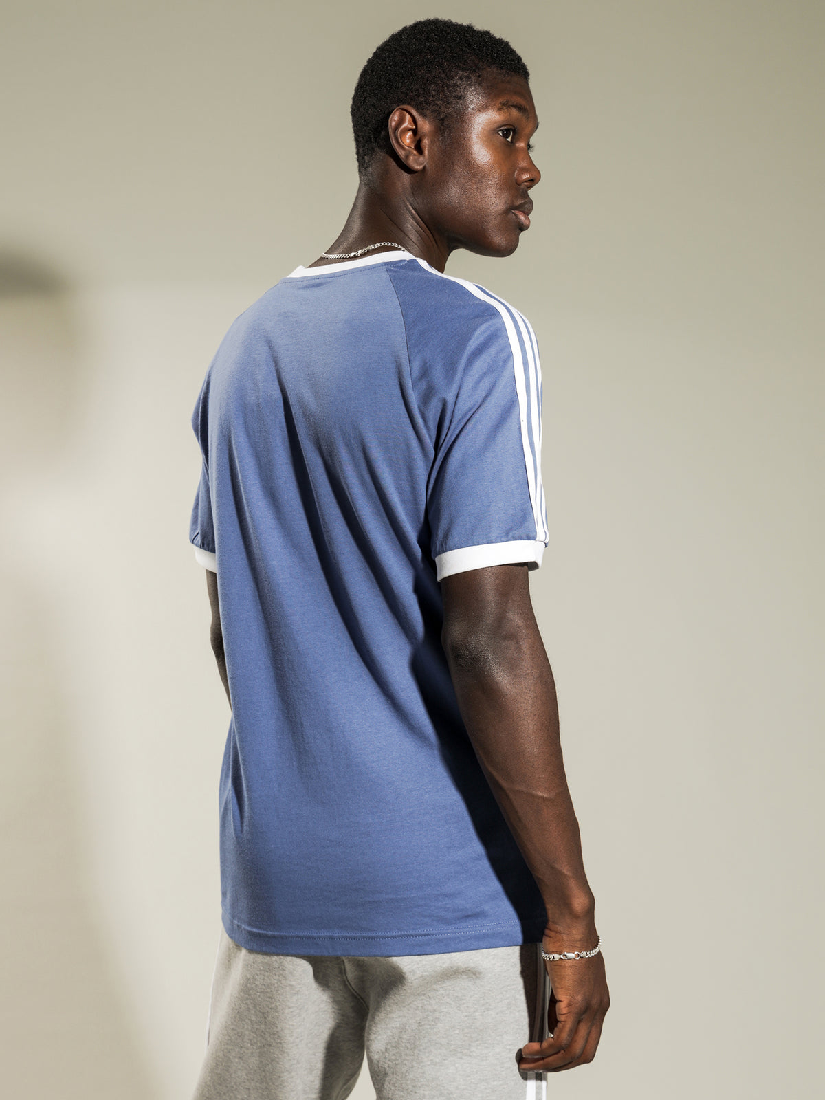 Adidas 3 Stripes T-Shirt | Blue