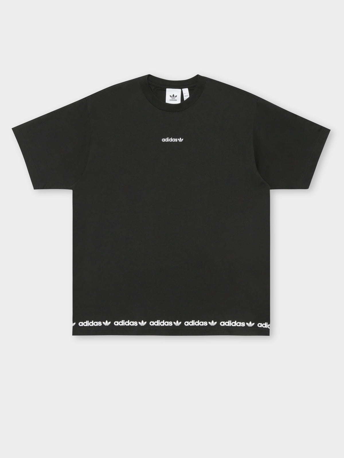Linear Logo Repeat Short Sleeve T-Shirt in Black