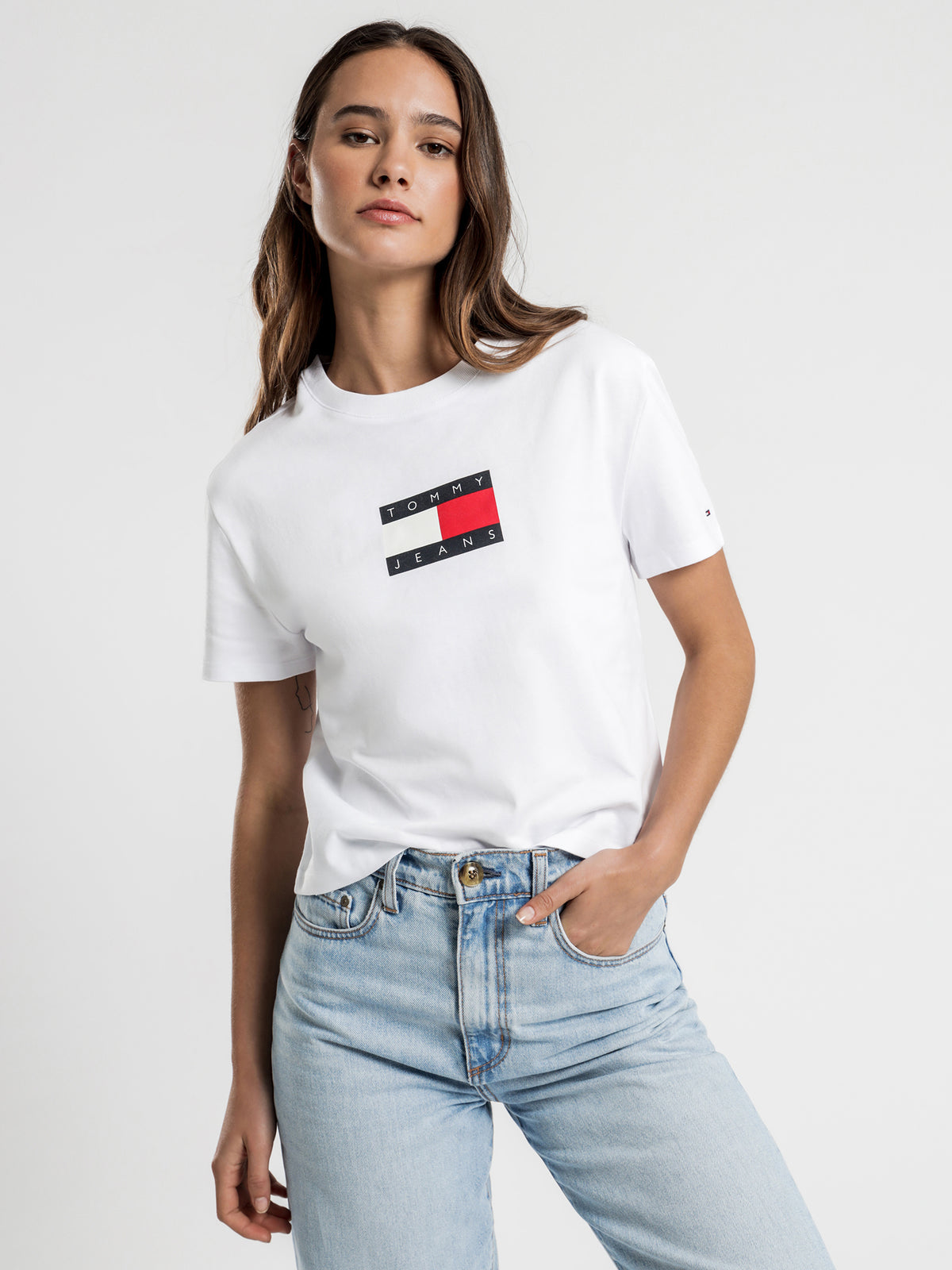 Tommy Flag T-Shirt in White
