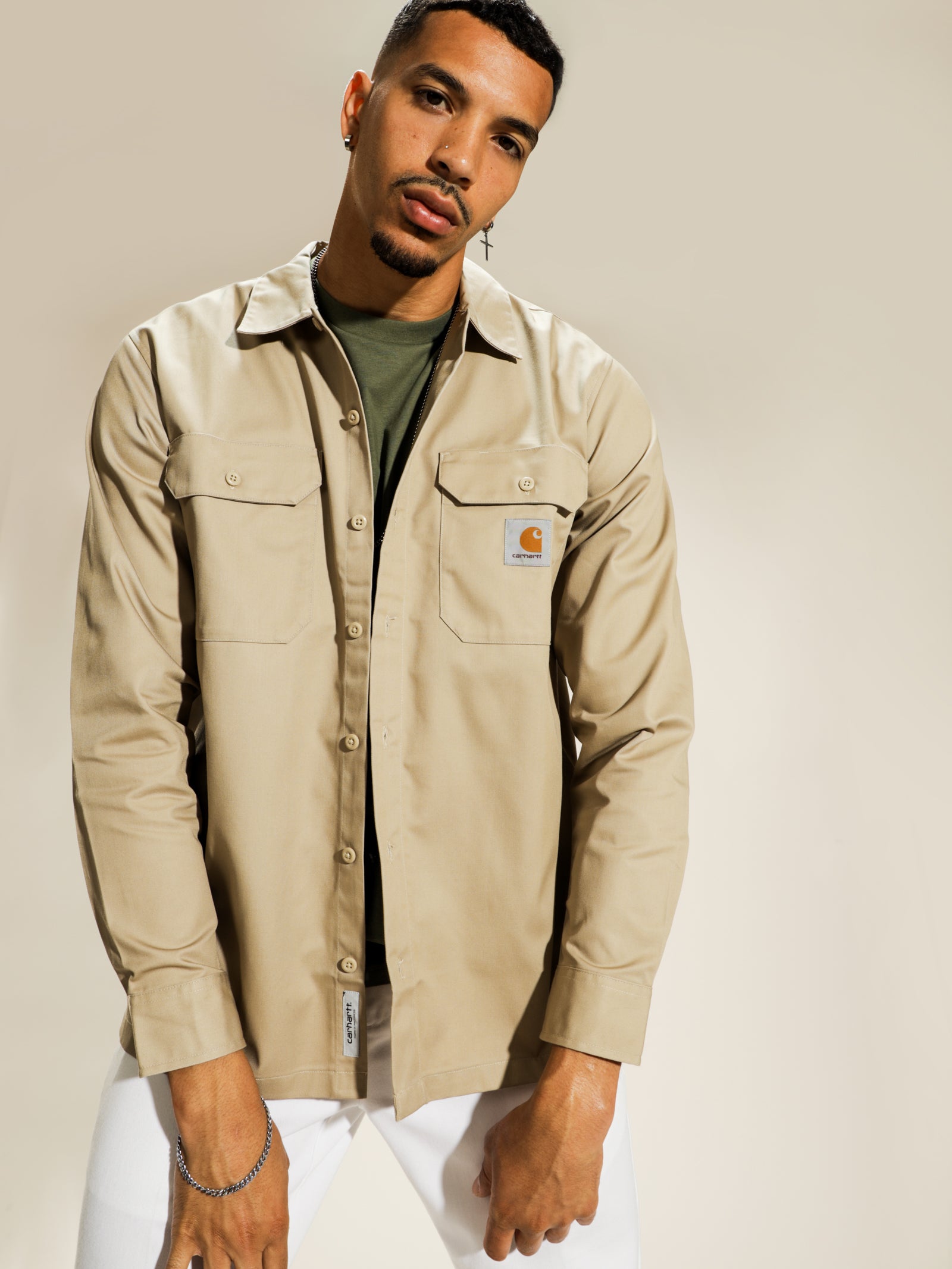 Long Sleeve Master Shirt in Wall Beige