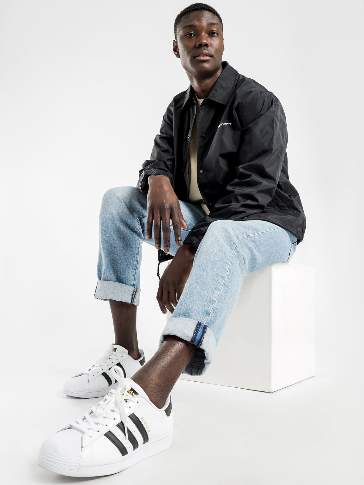 Carhartt Wip Script Coach Jacket | Black