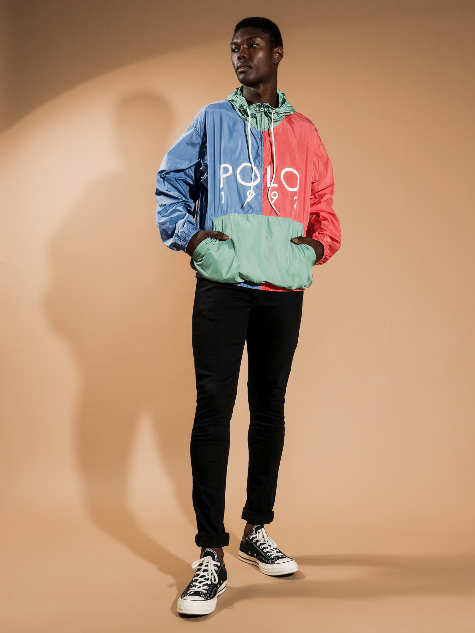 Paneled Hoodie Windbreaker