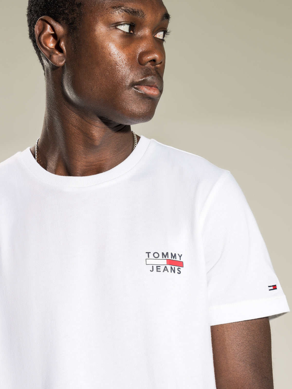 TJM Chest Logo T-Shirt in White