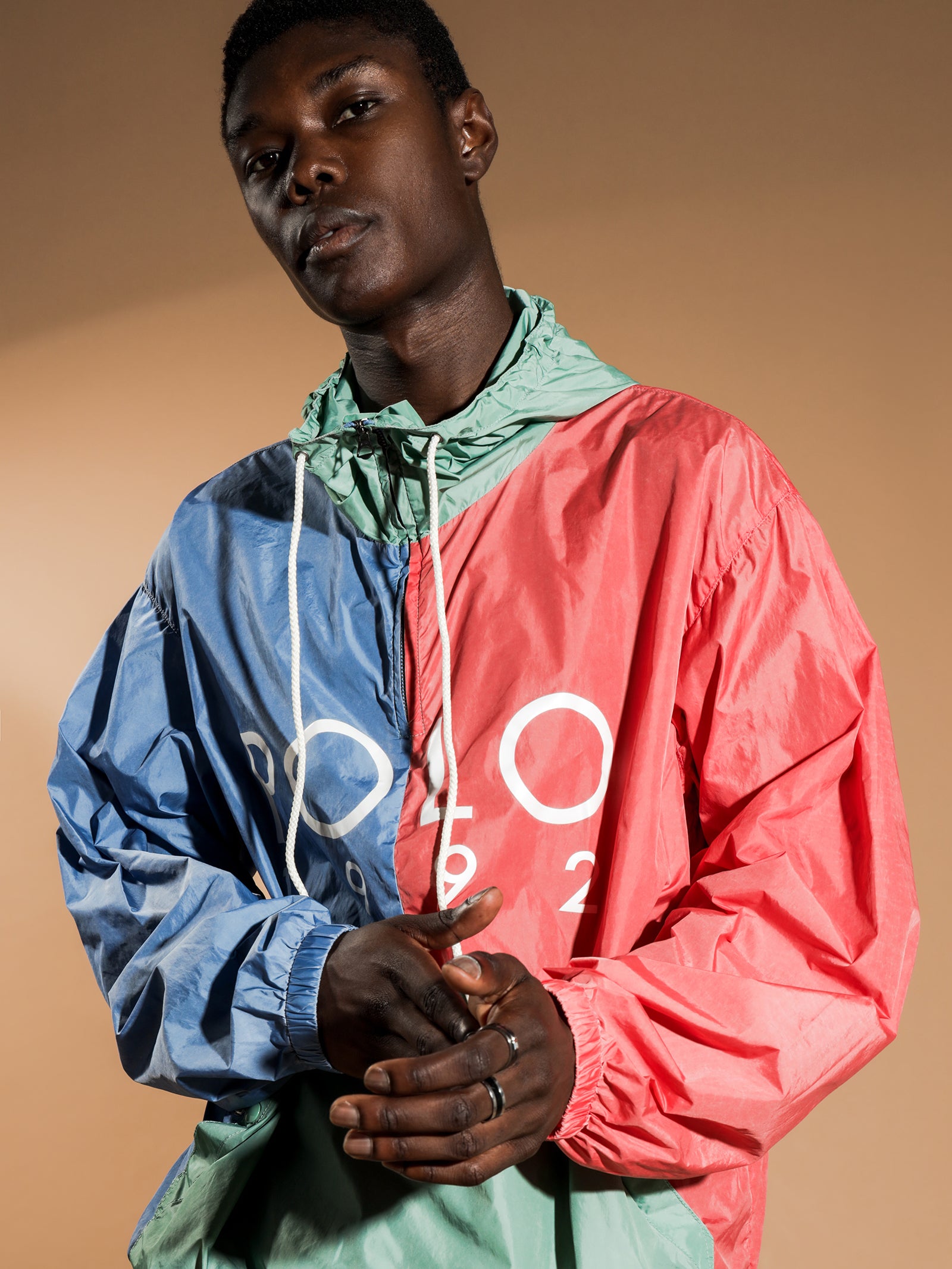 Paneled Hoodie Windbreaker