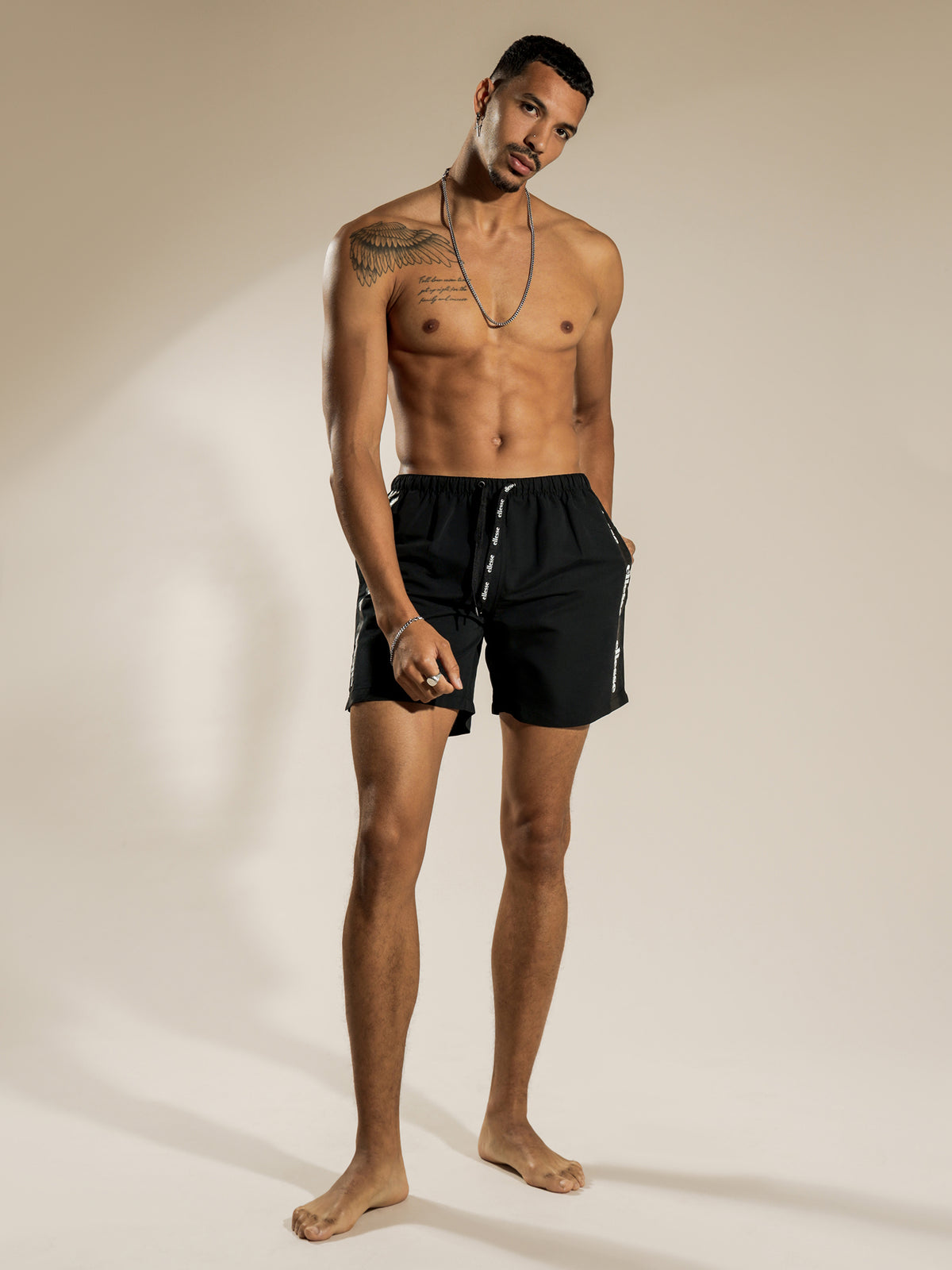 Scorfano Swim Shorts in Anthracite Black