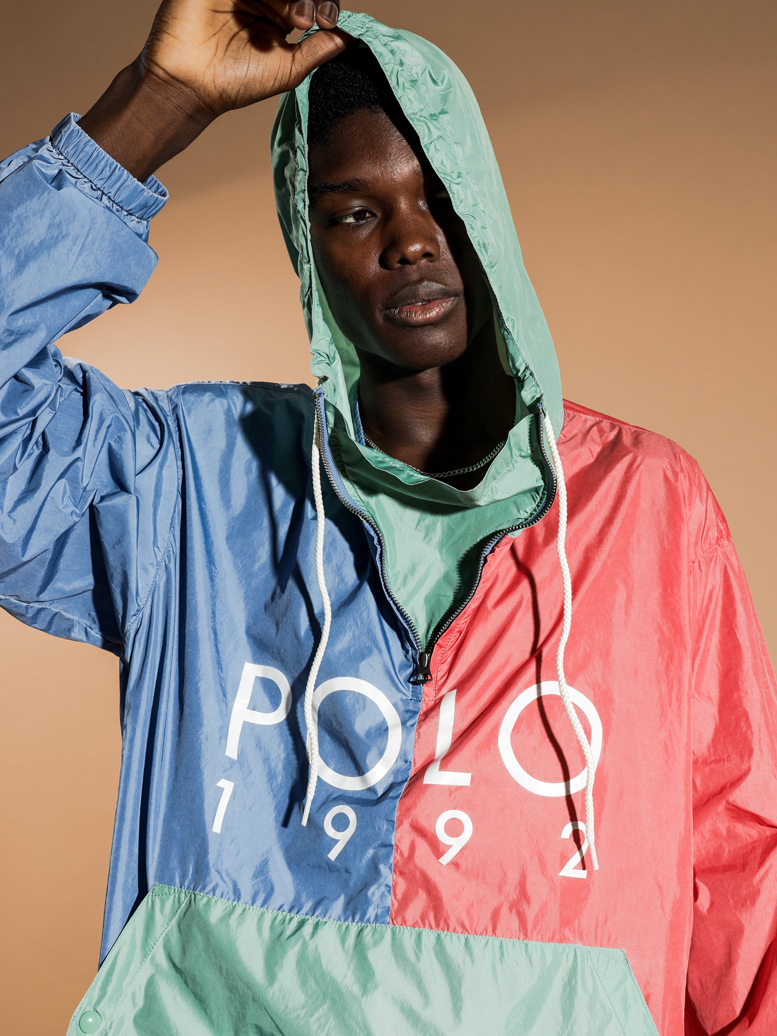 Paneled Hoodie Windbreaker