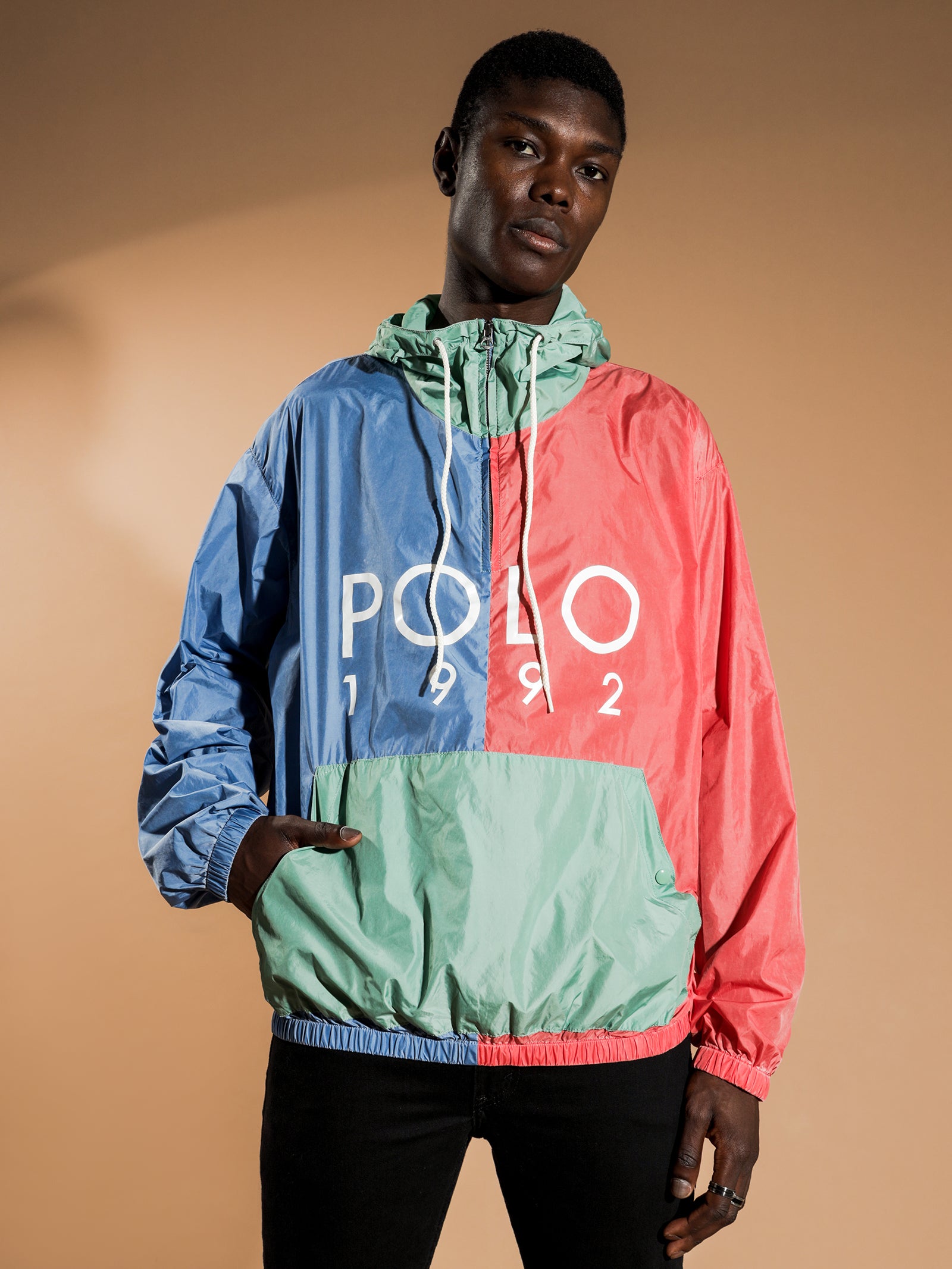 Paneled Hoodie Windbreaker