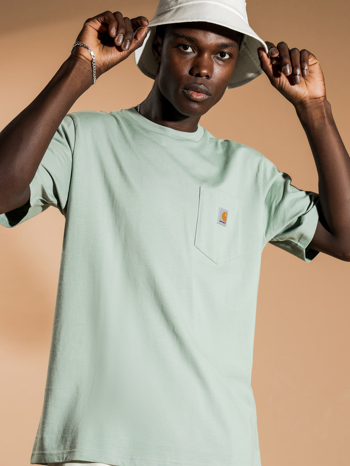 Pocket Short Sleeve T-Shirt in Frosted Green