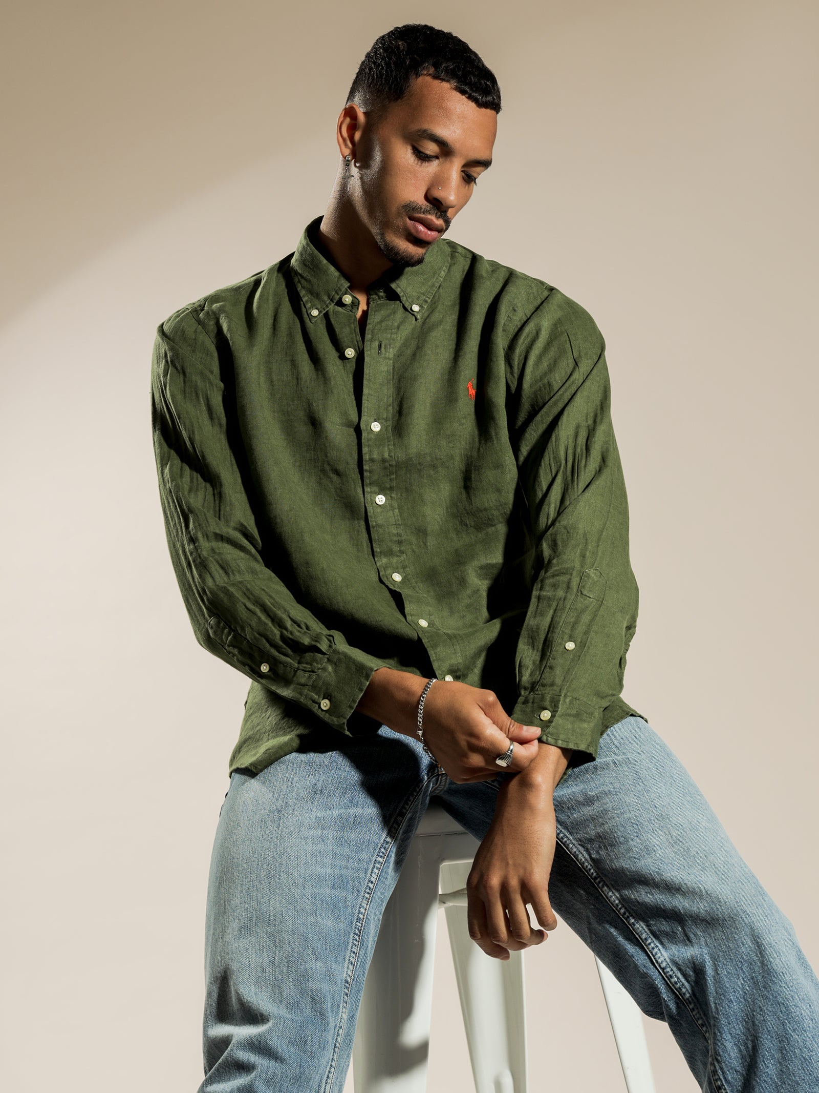 M Classics Long Sleeve Linen T-Shirt