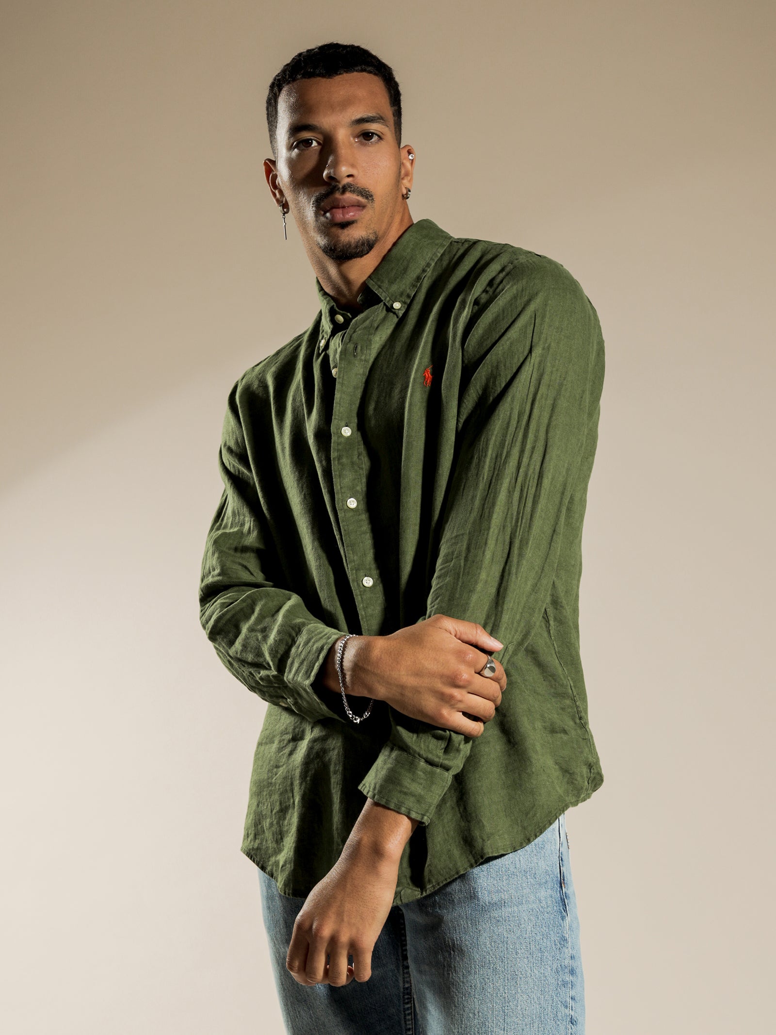 M Classics Long Sleeve Linen T-Shirt